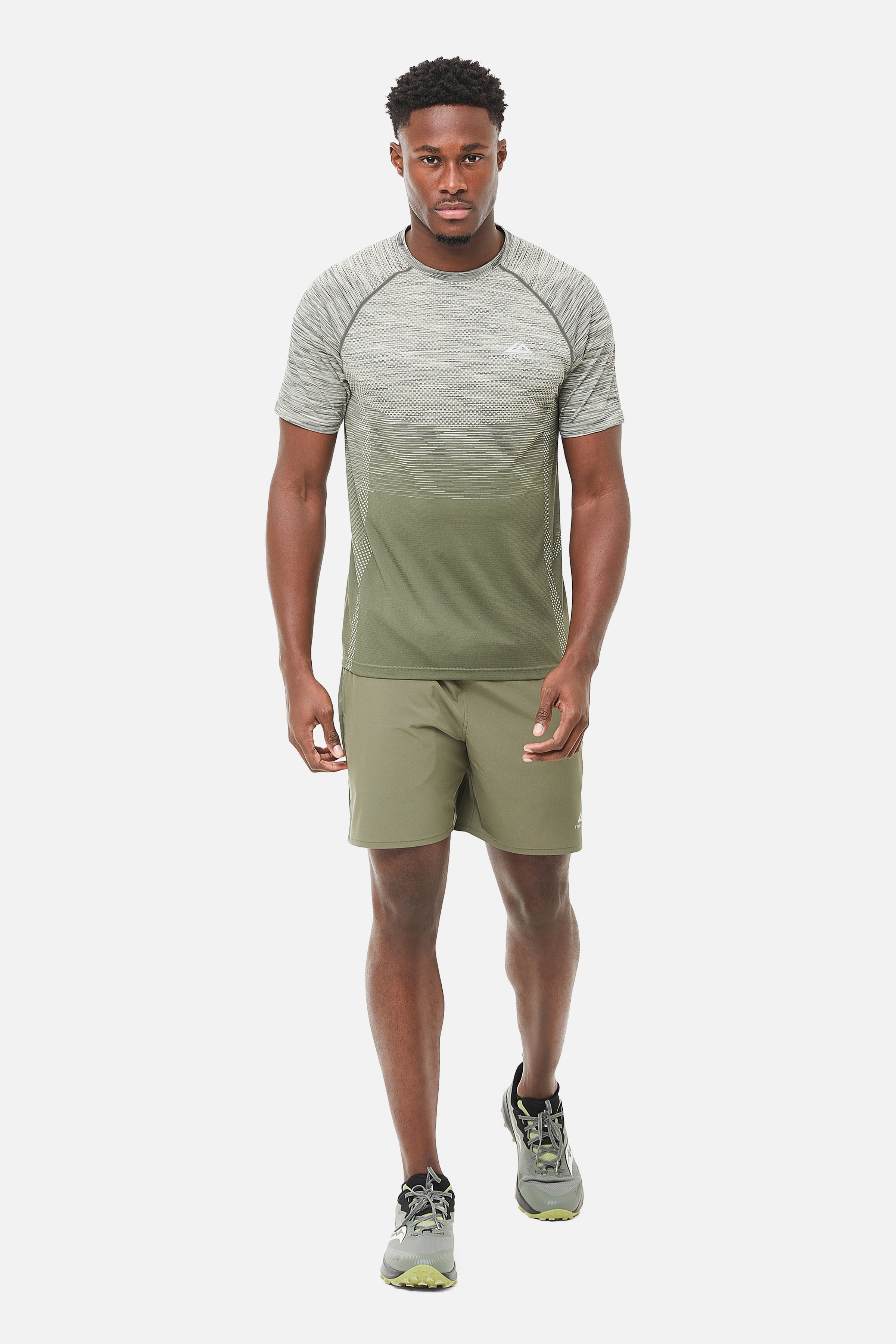 Summit Seamless Essentials 2.0 Twinset - Khaki/Dark Fern