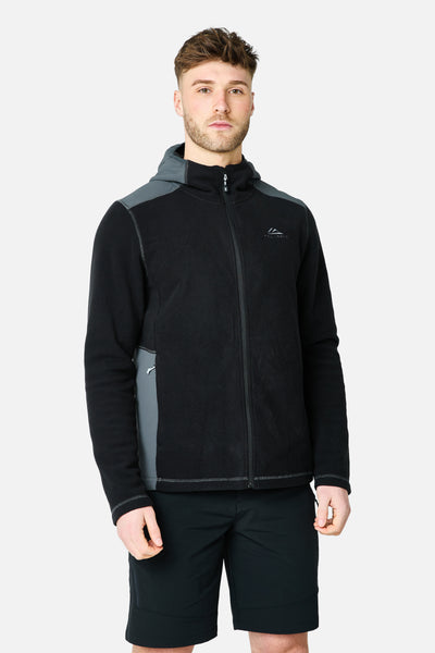 Tundra Microfleece Hood - Black/Volcano Grey