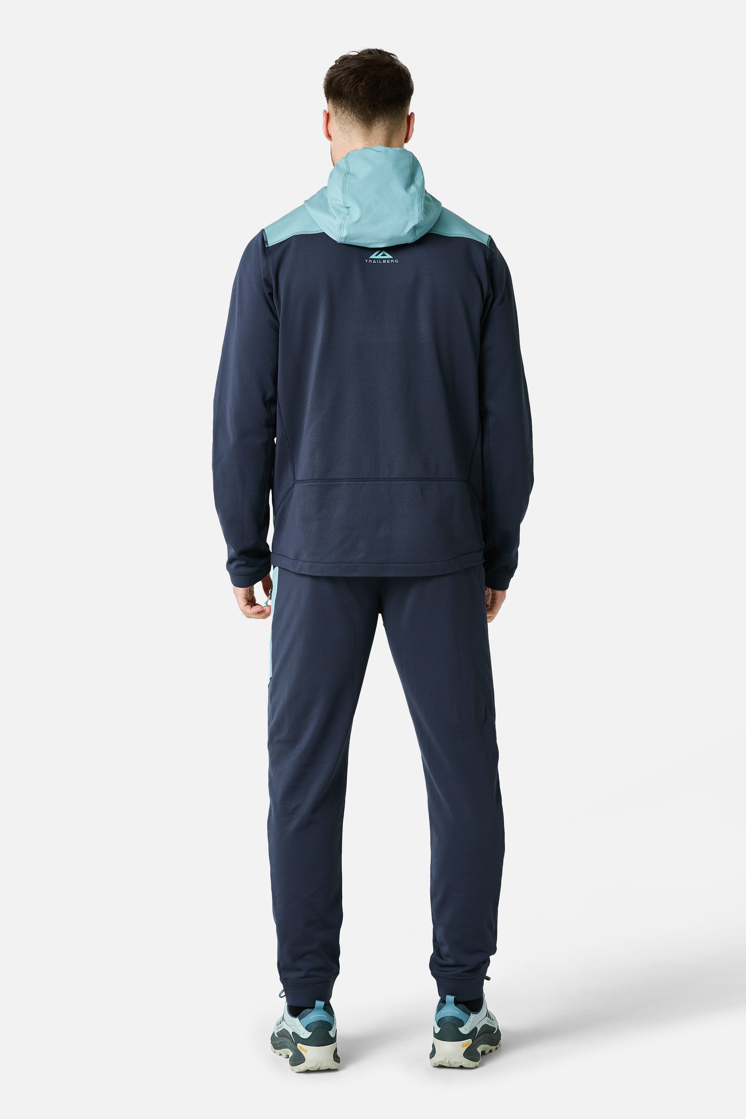 Vale Gridded Fleece Hood - Storm Blue/Polar Breeze