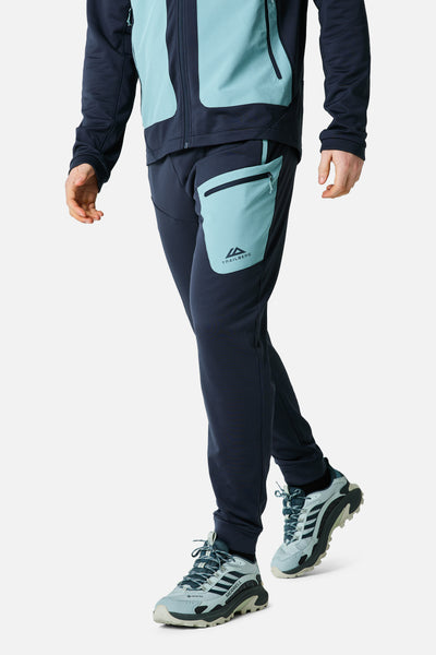 Vale Gridded Fleece Pant - Storm Blue/Polar Breeze