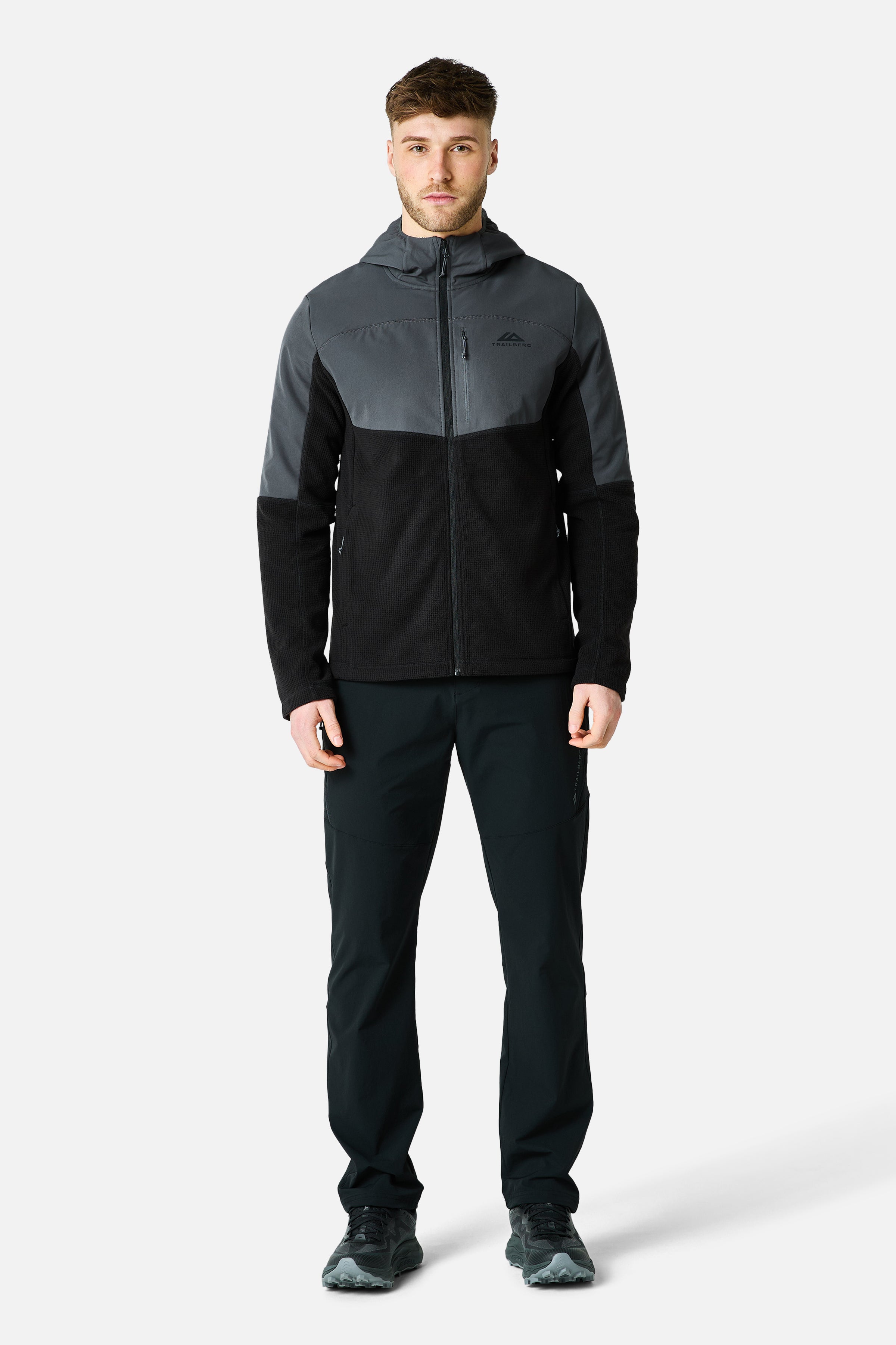 Compass Microfleece Hood - Black/Asphalt