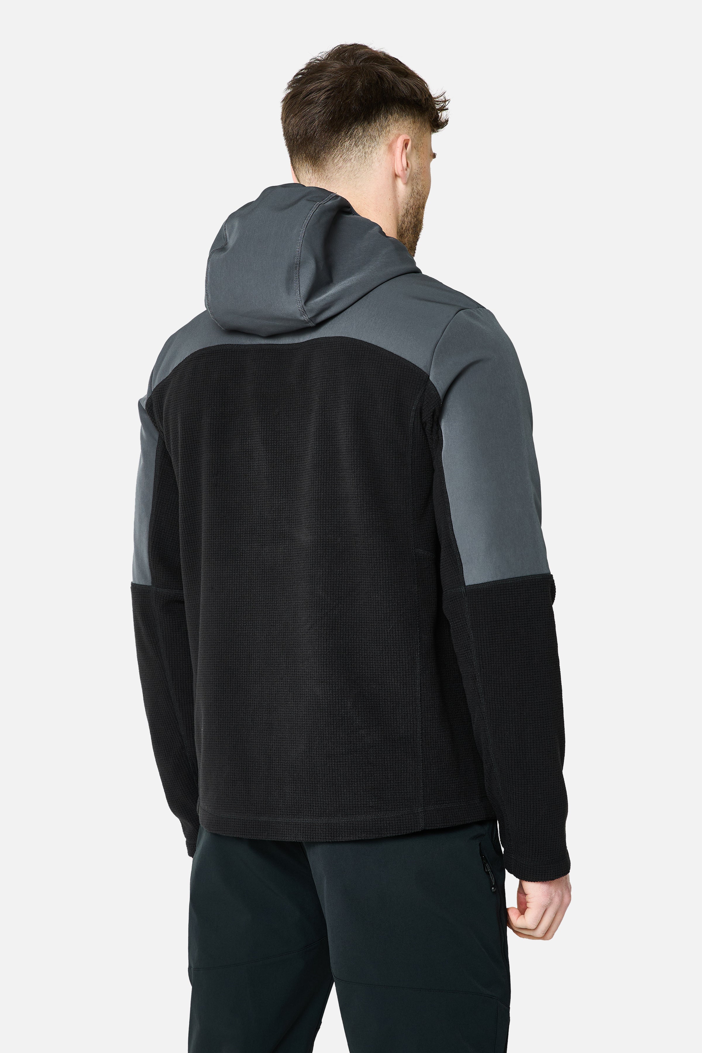 Compass Microfleece Hood - Black/Asphalt