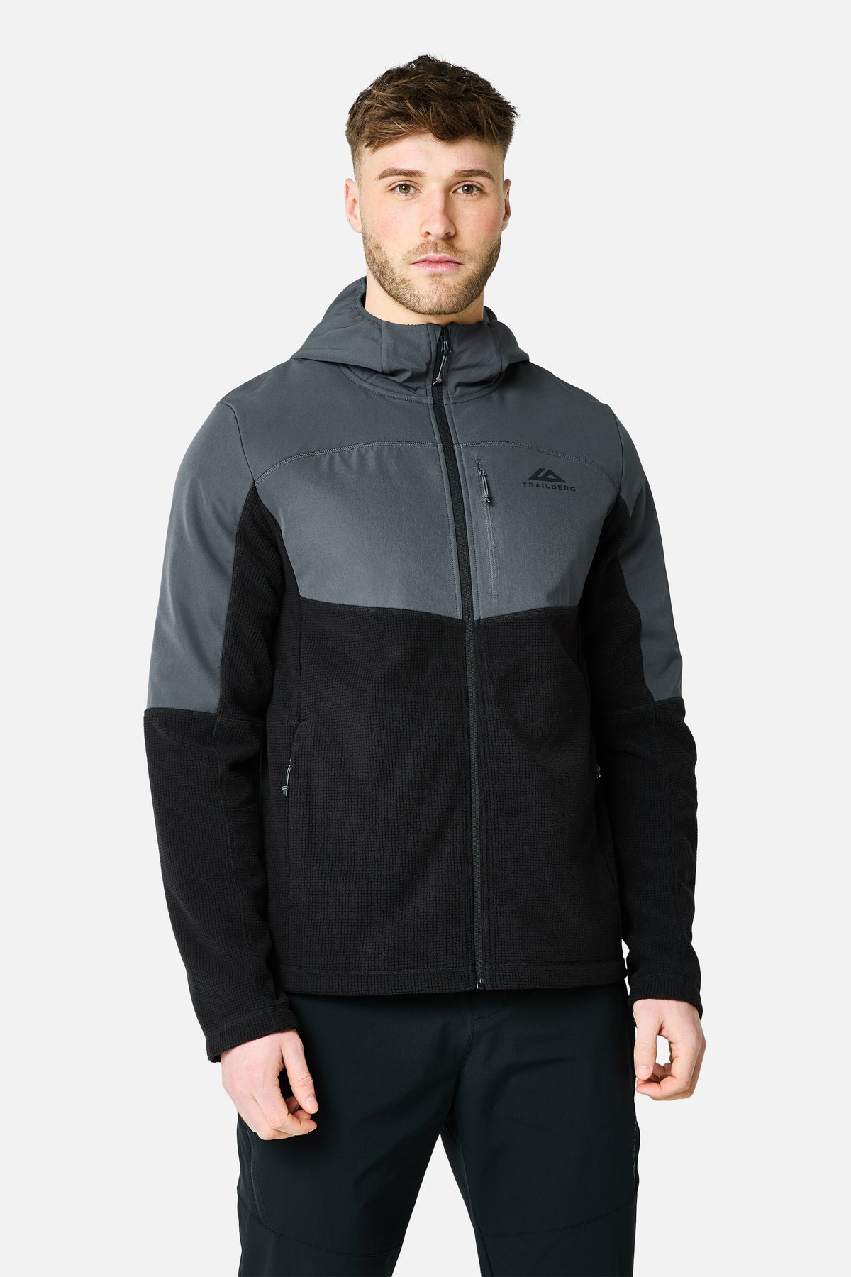 Compass Microfleece Hood Black Asphalt