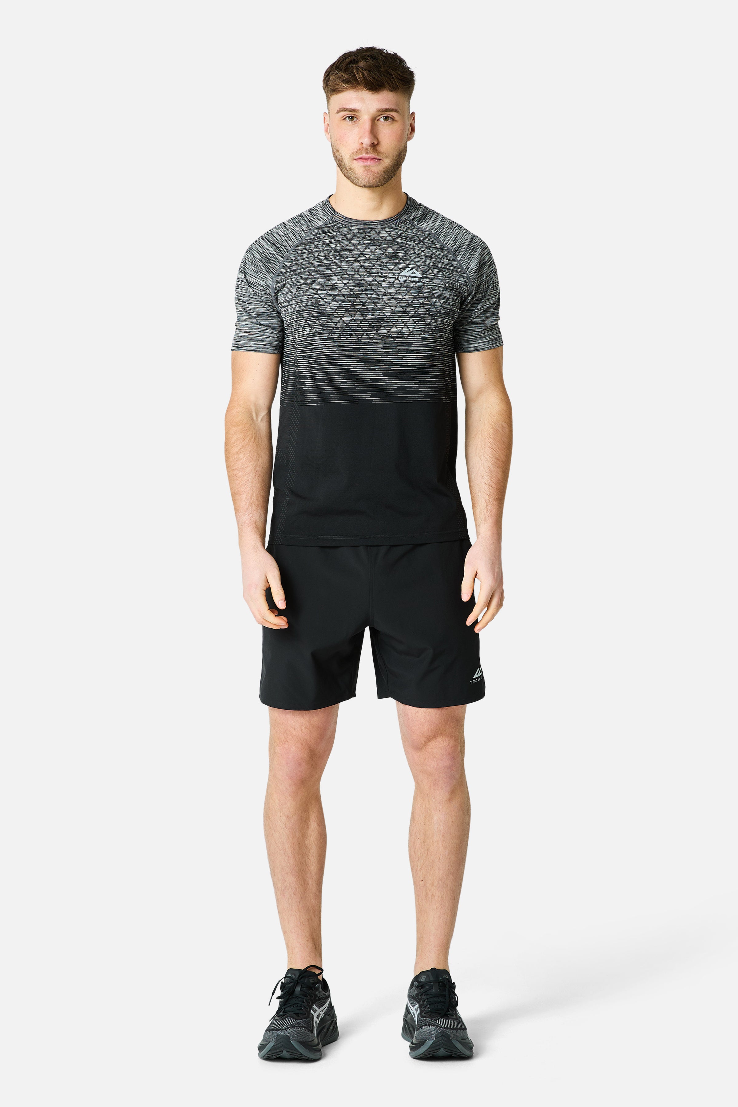 Stride Seamless Tee  - Moon Grey/Urban Smoke/Black/White
