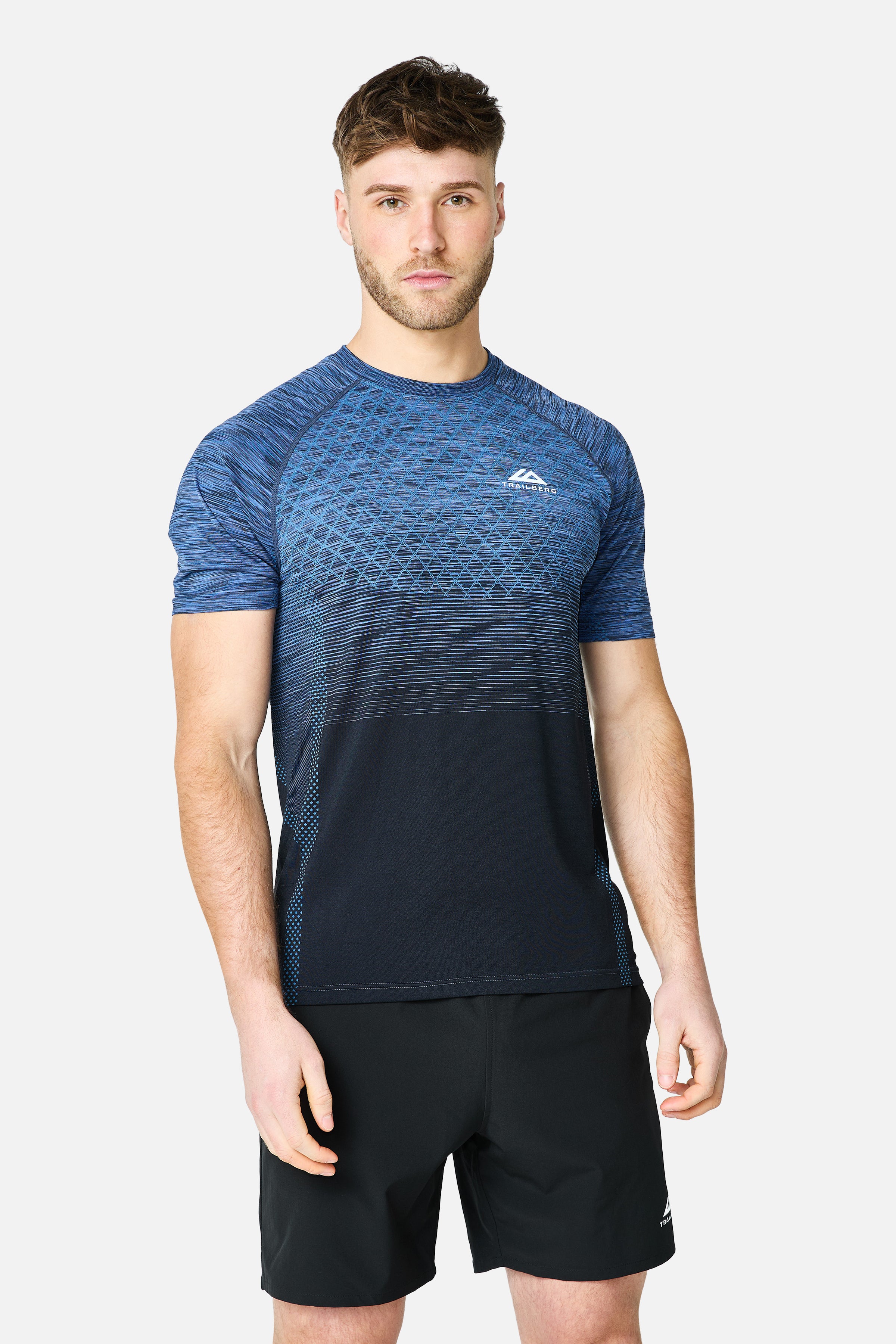 Stride Seamless Tee  - Deep Ocean/Aqua Eclipse/Chroma Blue/Voltage Blue