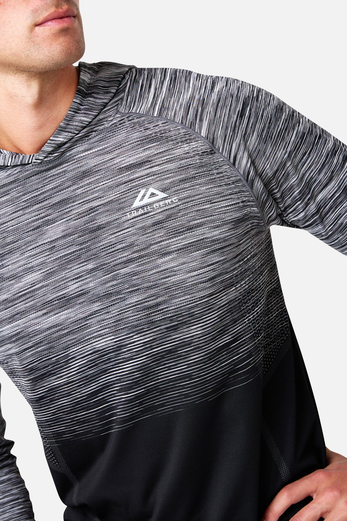 Arc Seamless Horizon Hood Tracksuit - Black/Moon Grey