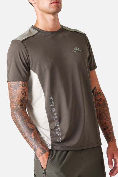 Triathlon Ultra Tee  - Mineral/Mocha/Deep Stone