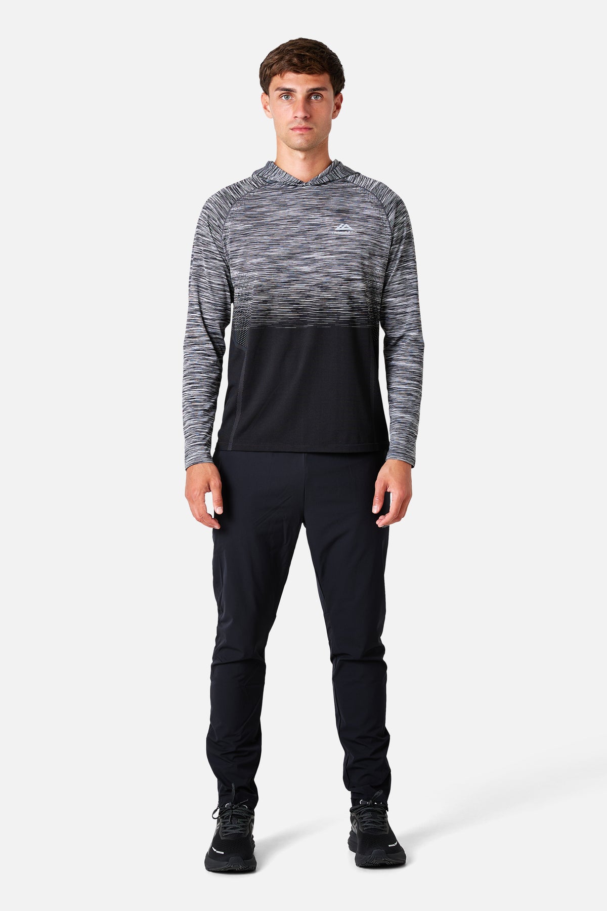 Arc Seamless Horizon Hood Tracksuit - Black/Moon Grey