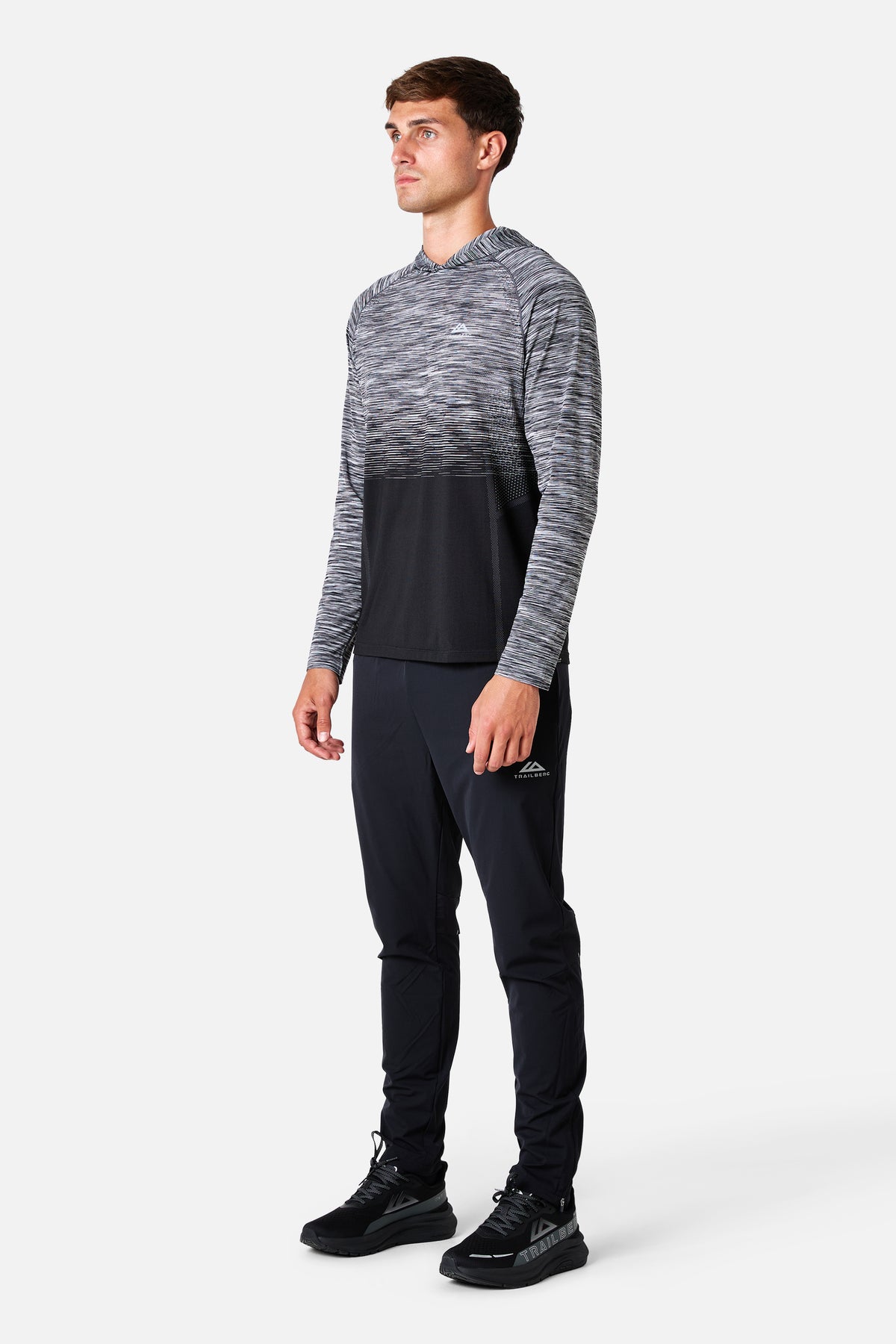 Arc Seamless Horizon Hood Tracksuit - Black/Moon Grey
