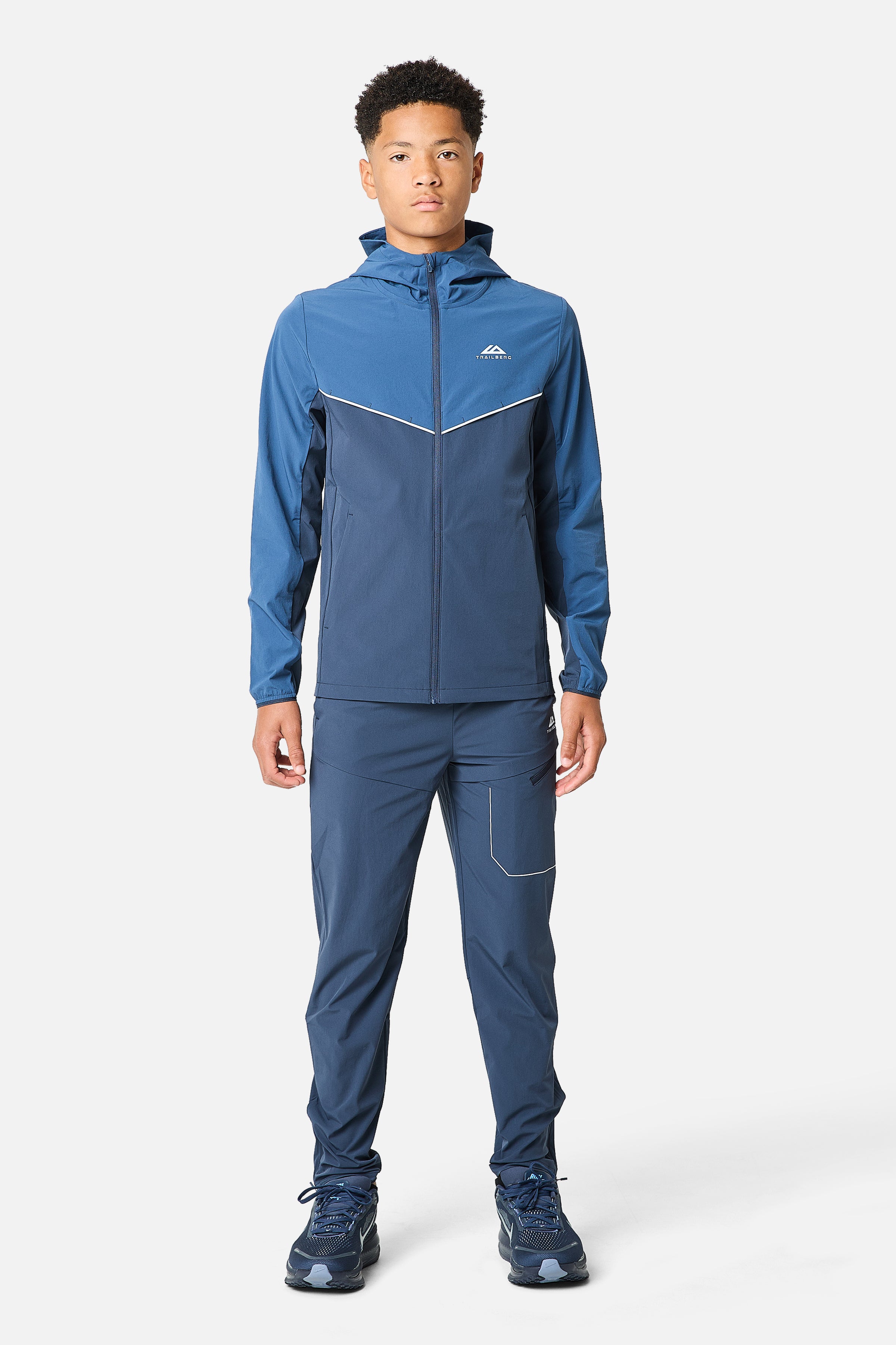 Boys Zion 2.0 Tracksuit - Storm Blue/Midnight Blue
