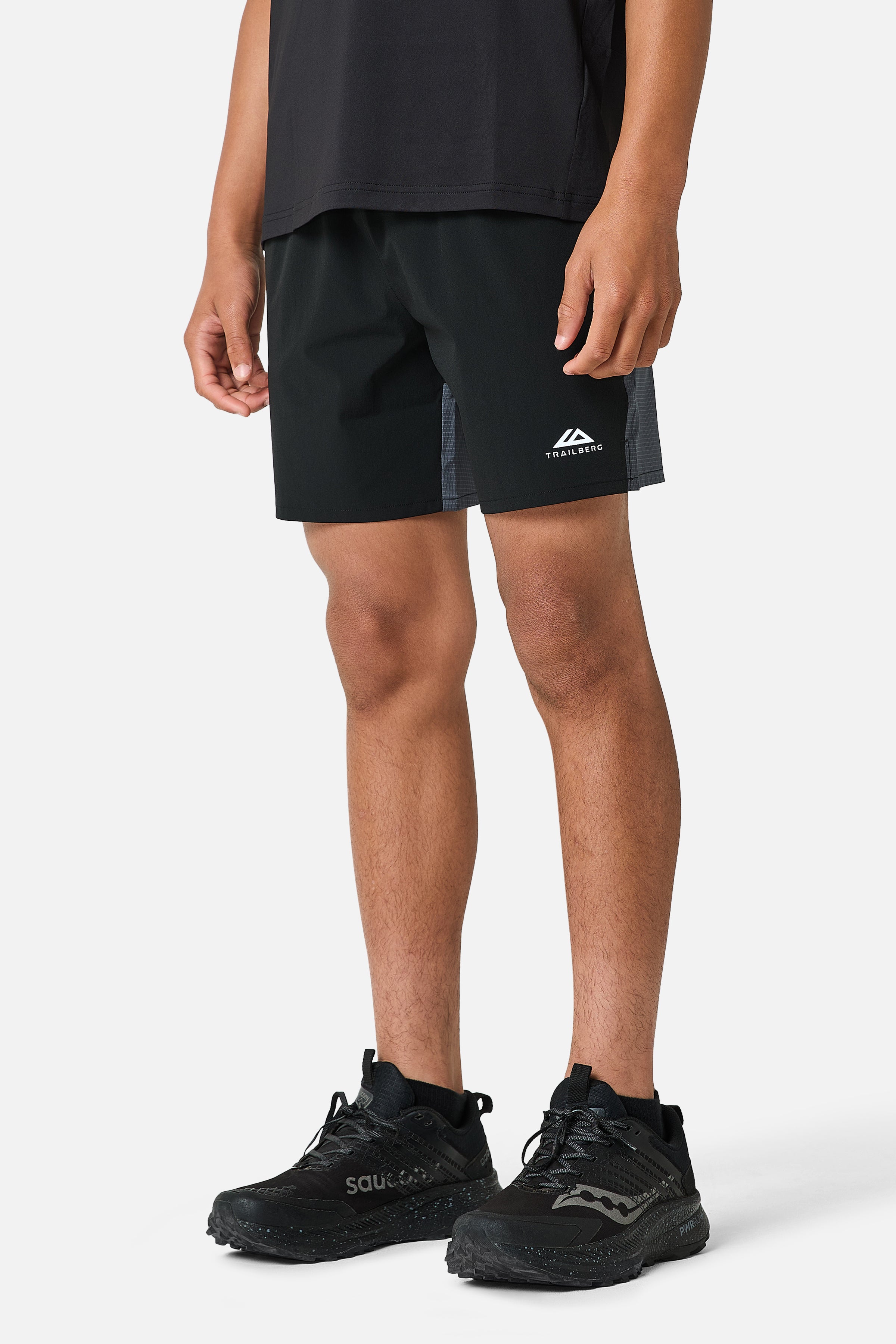 Boys Rapid Grid Short - Black/Graphite Grey