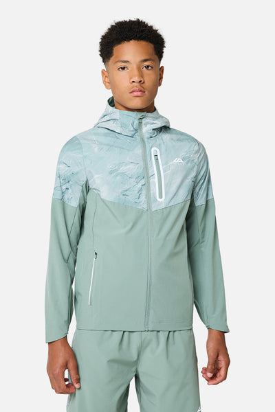 Boys Slate Windbreaker - Willow Green/Tide Mist