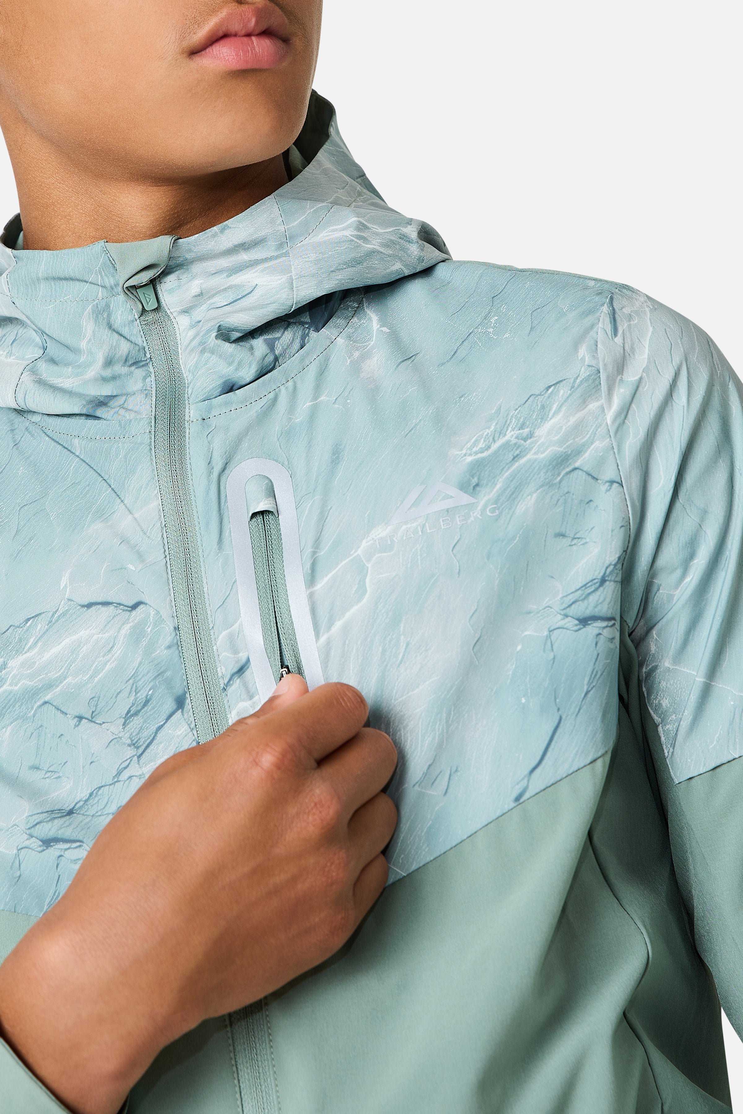 Boys Slate Windbreaker - Willow Green/Tide Mist