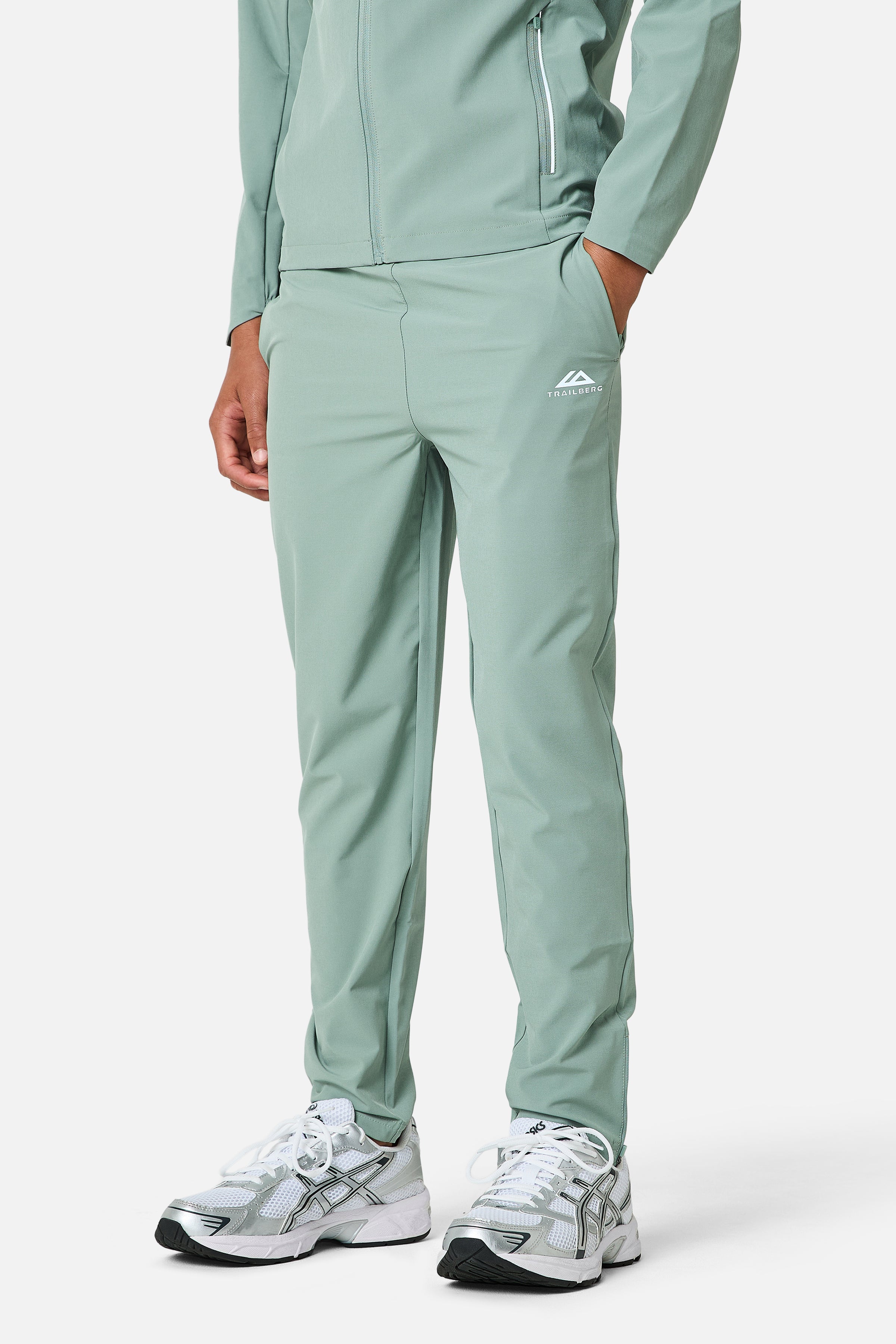 Boys Slate Tracksuit - Willow Green/Tide Mist
