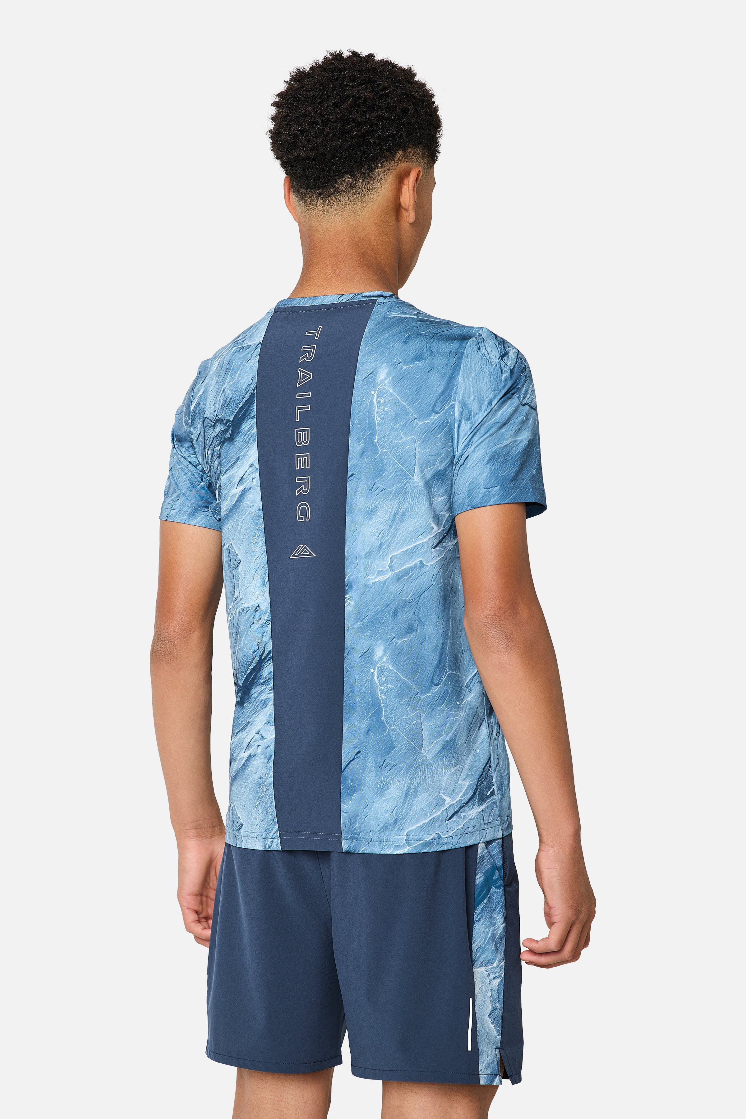 Boys Slate Tee - Storm Blue/Washed Indigo