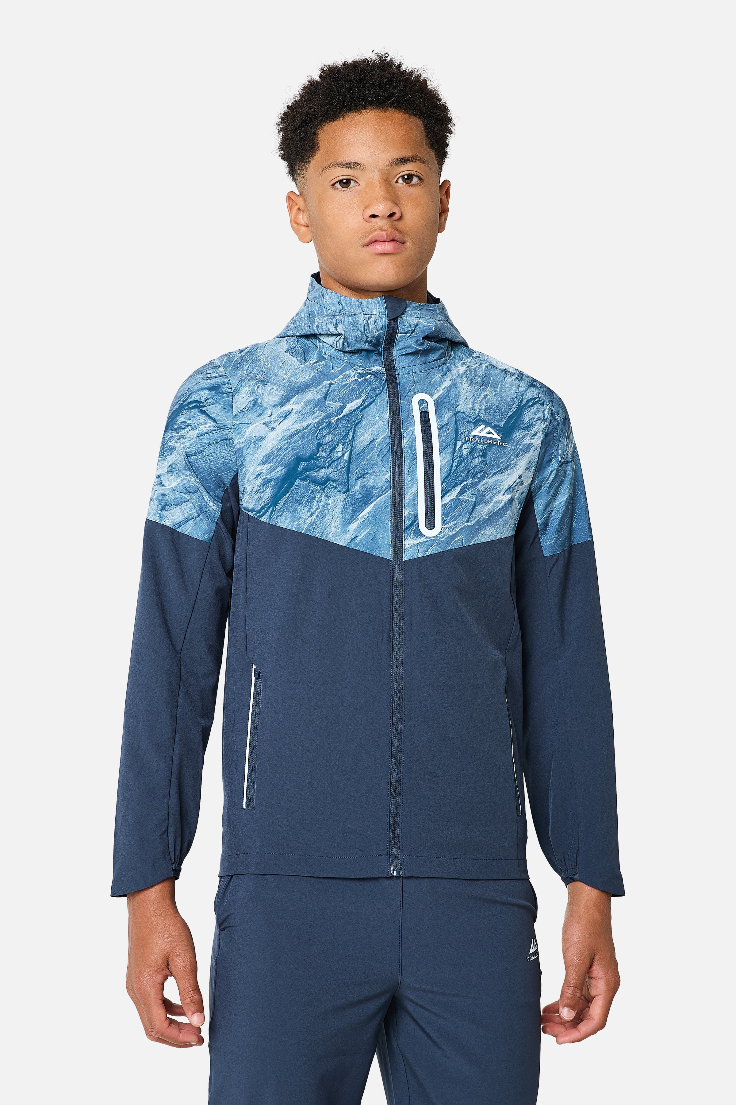 Boys Slate Tracksuit - Storm Blue/Washed Indigo