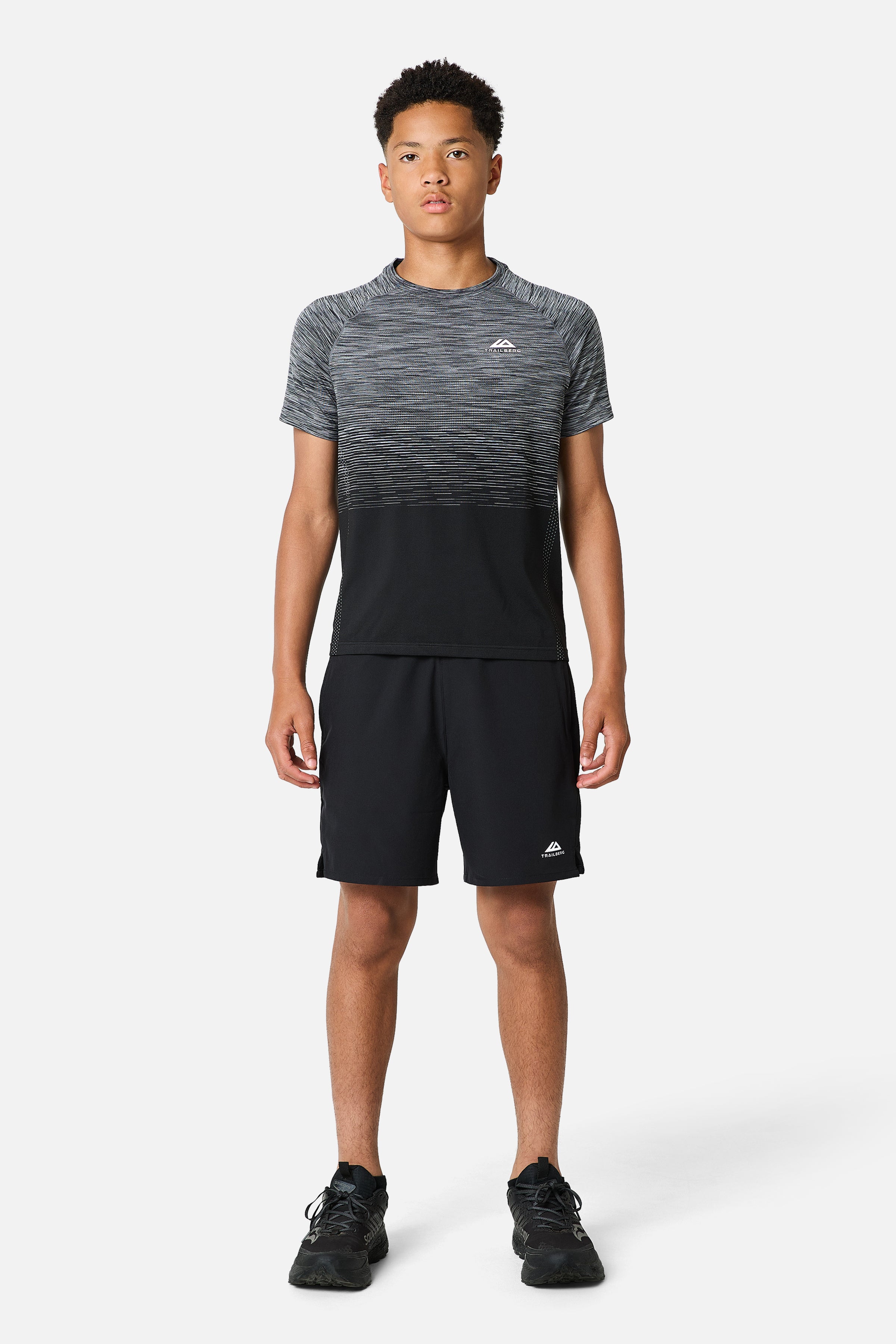 Boys Aero Seamless Essentials Twinset - Black/Graphite Grey