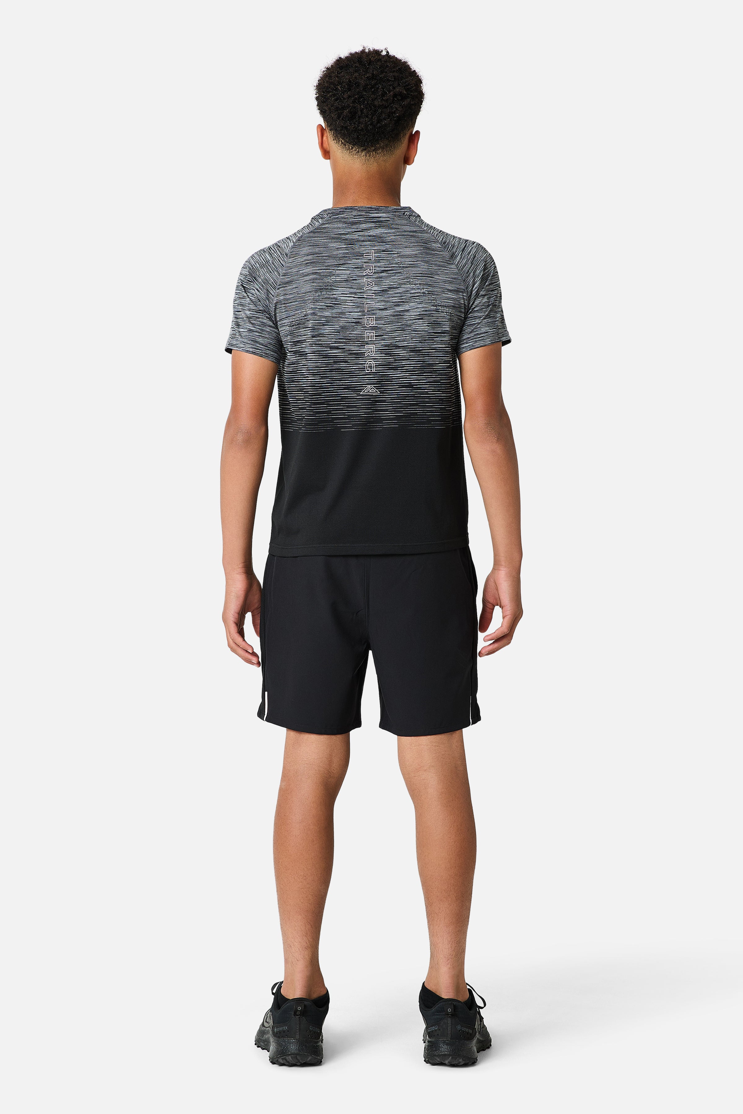 Boys Aero Seamless Tee - Black/Graphite Grey/Nightfall Grey/Lunar Grey