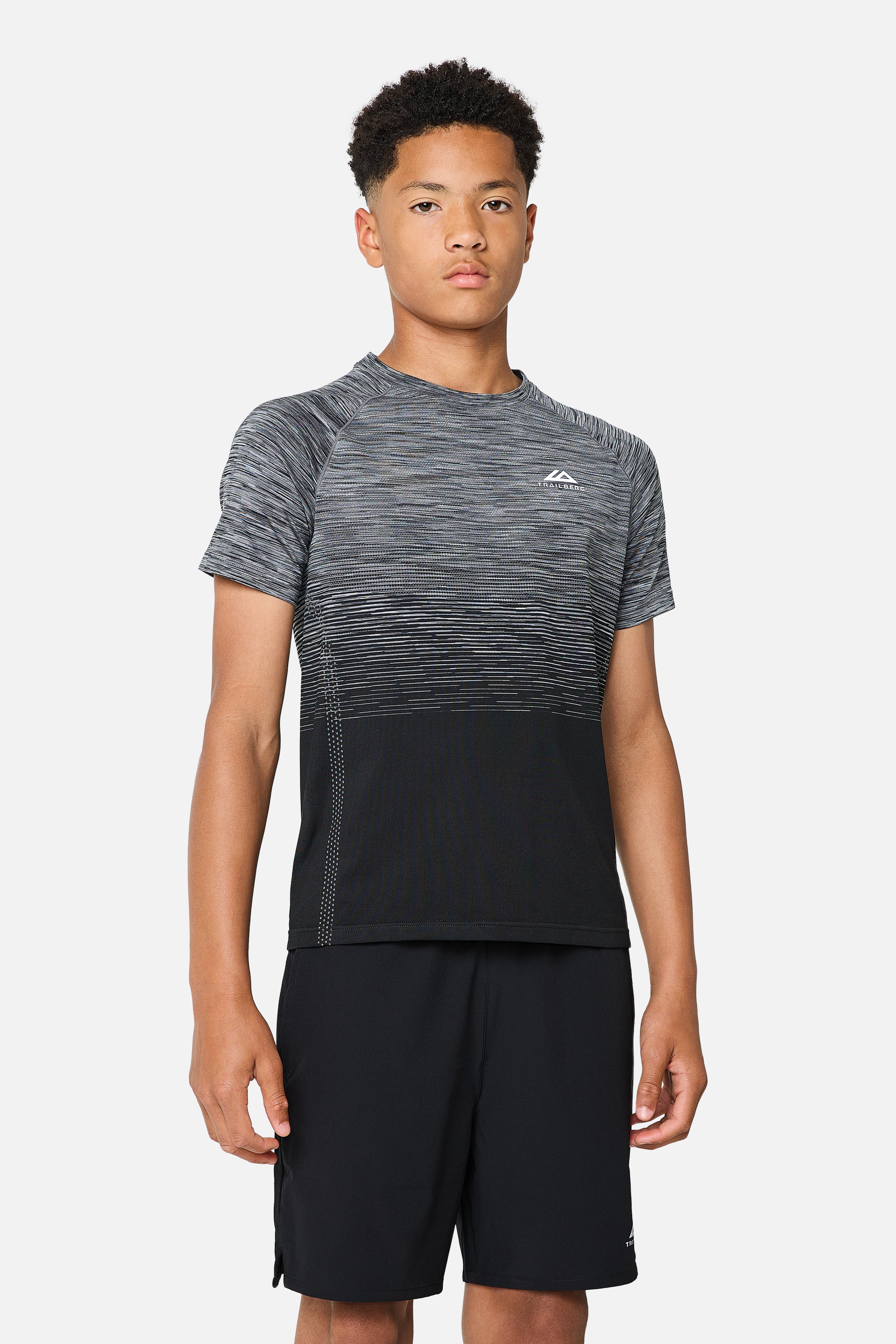 Boys Aero Seamless Essentials Twinset - Black/Graphite Grey