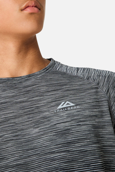 Boys Aero Seamless Tee - Black/Graphite Grey/Nightfall Grey/Lunar Grey