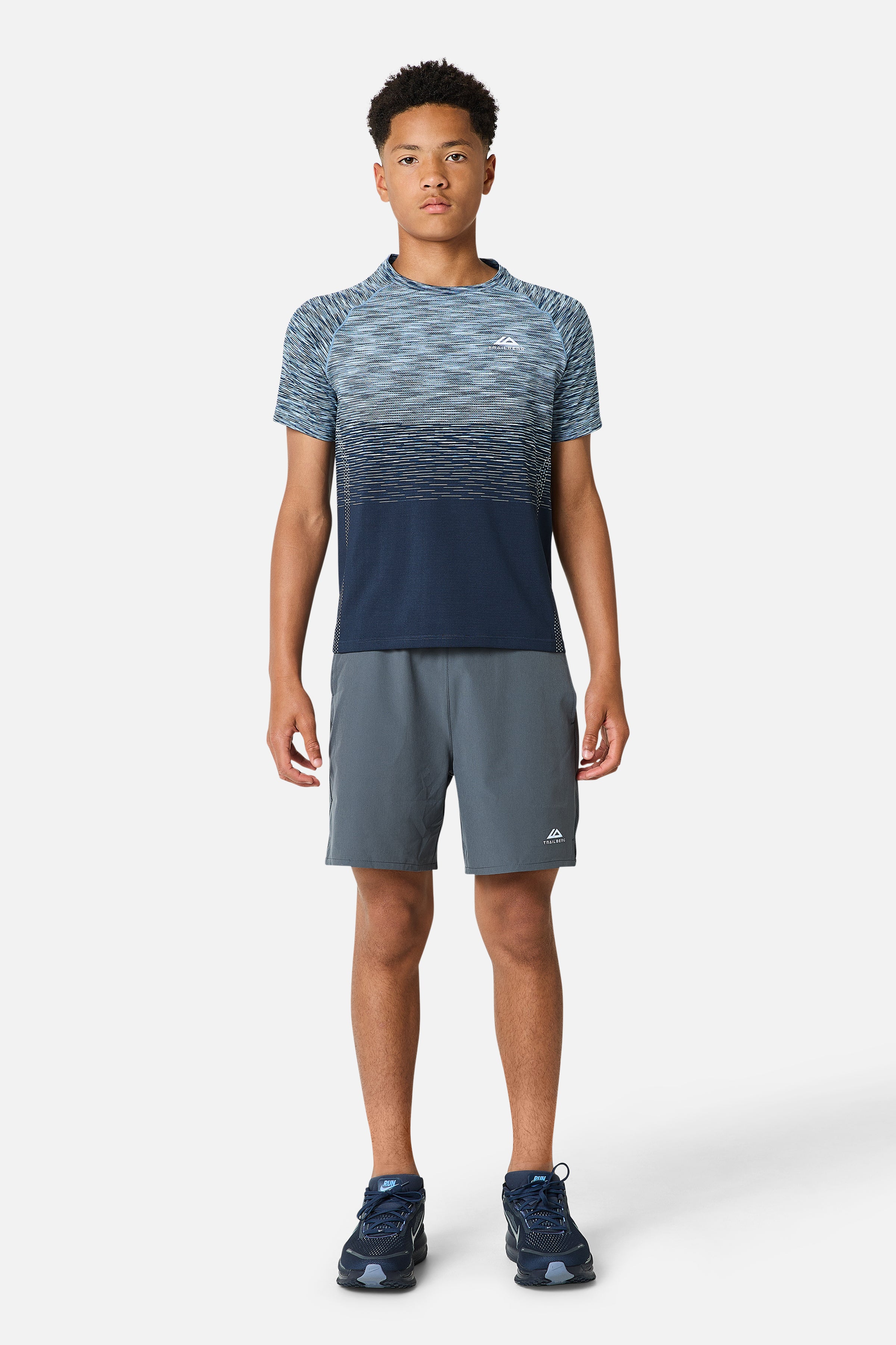 Boys Aero Seamless Essentials Twinset - Storm Blue/Graphite Grey