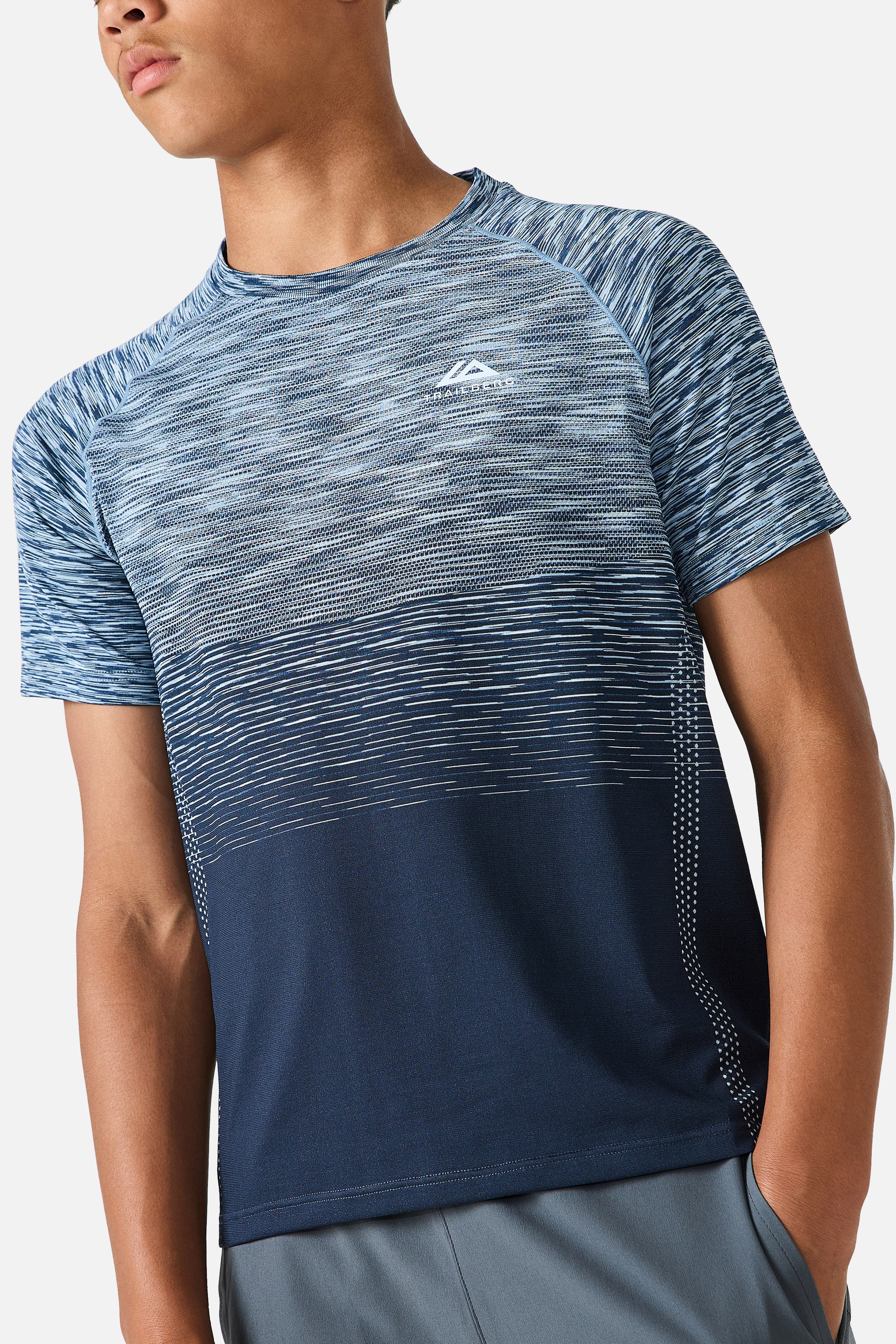 Boys Aero Seamless Tee - Storm Blue/Washed Indigo/Frosted Air/Midnight Blue