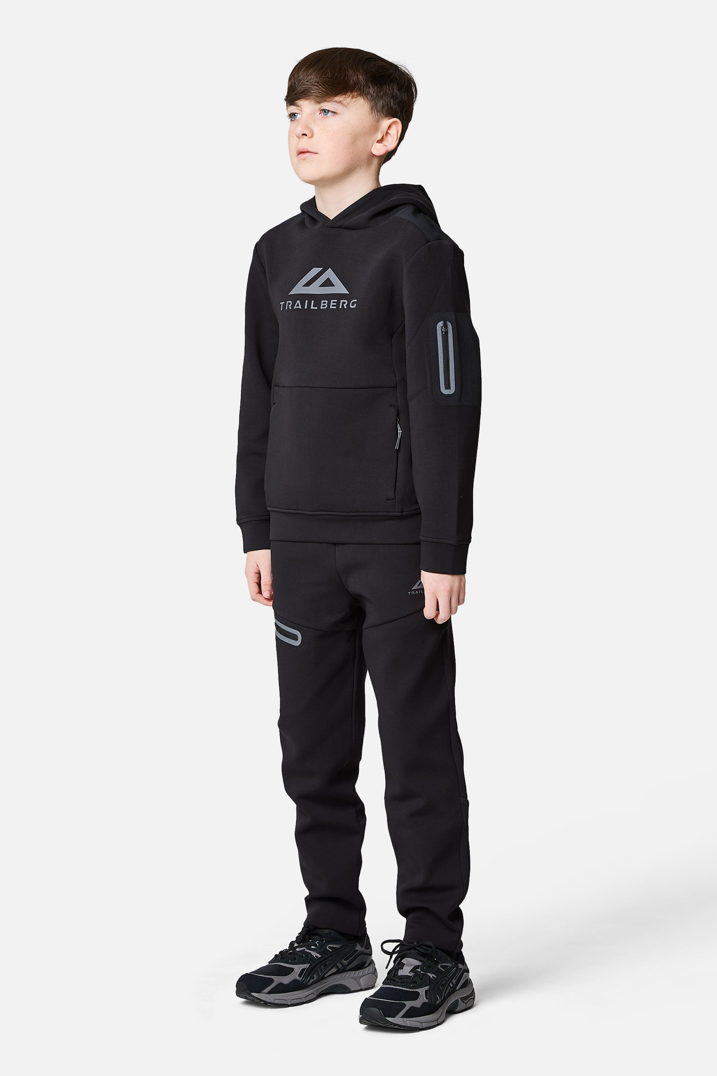 Boys Ignite Fleece Hood - Black