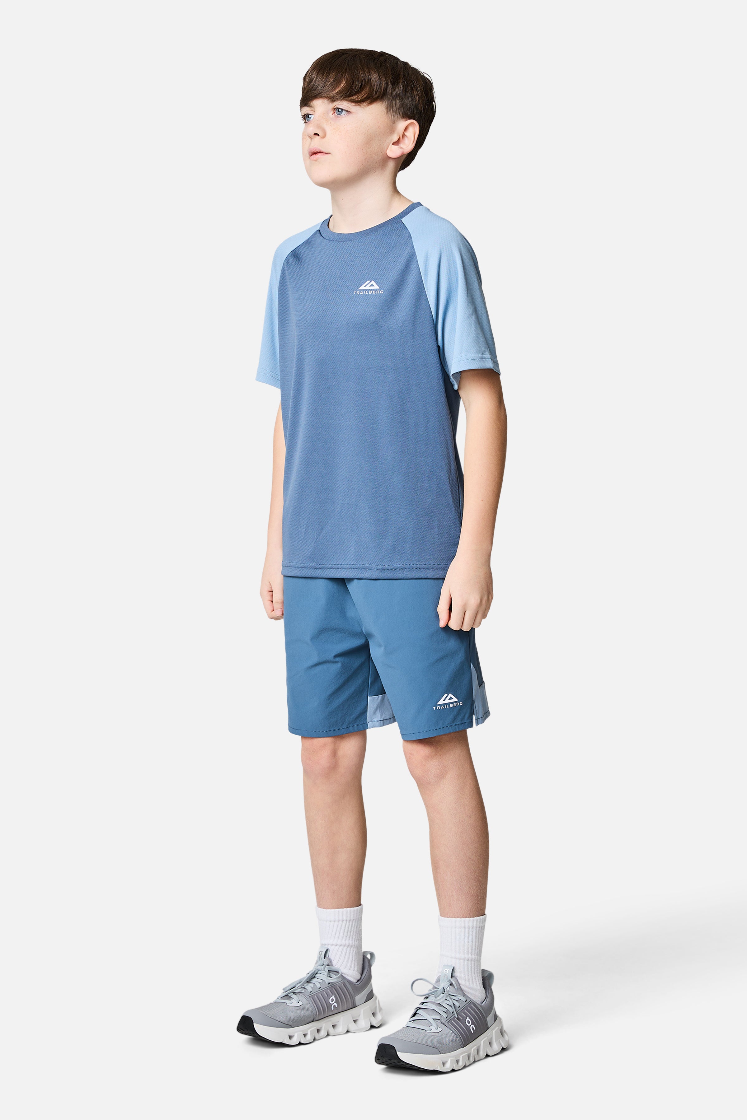 Boys Triathlon 3.0 Tee - Breeze / Washed Indigo