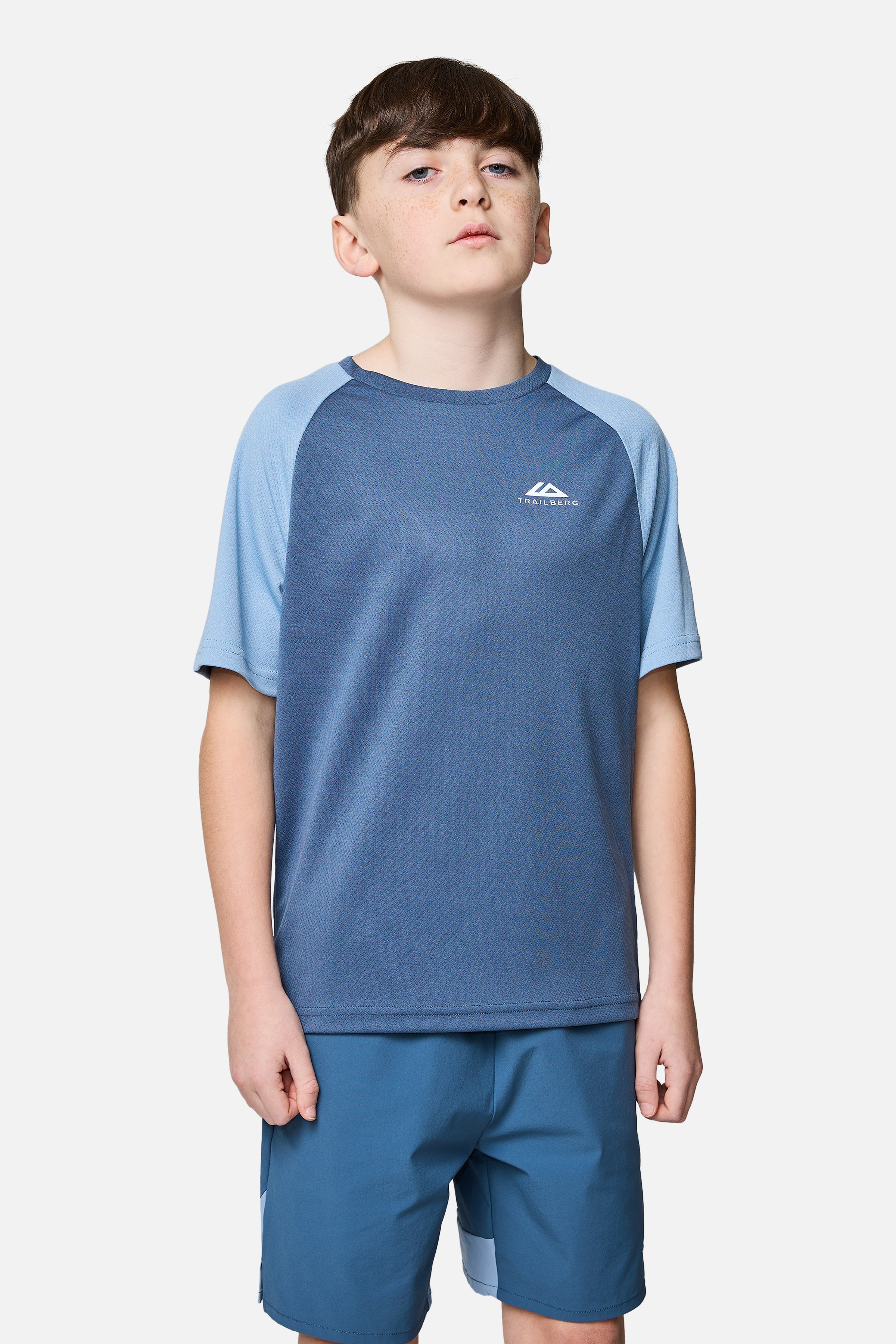 Boys Triathlon 3.0 Tee - Breeze / Washed Indigo
