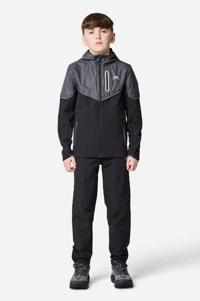 BOYS VERTIGO TAPE HOOD - BLACK/VOLCANO GREY