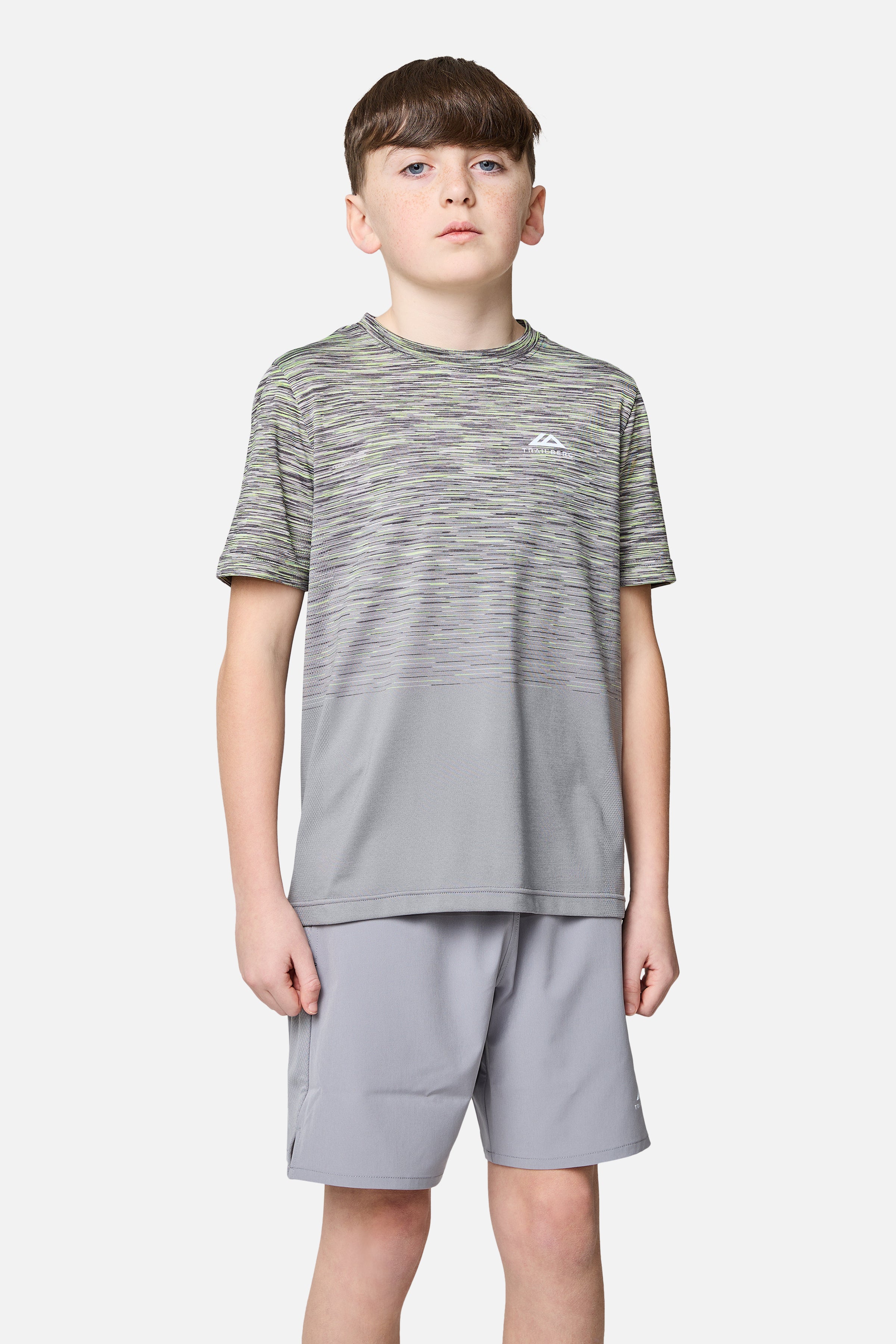 Boys Frequency Seamless Tee - Moon Grey/Iron Grey