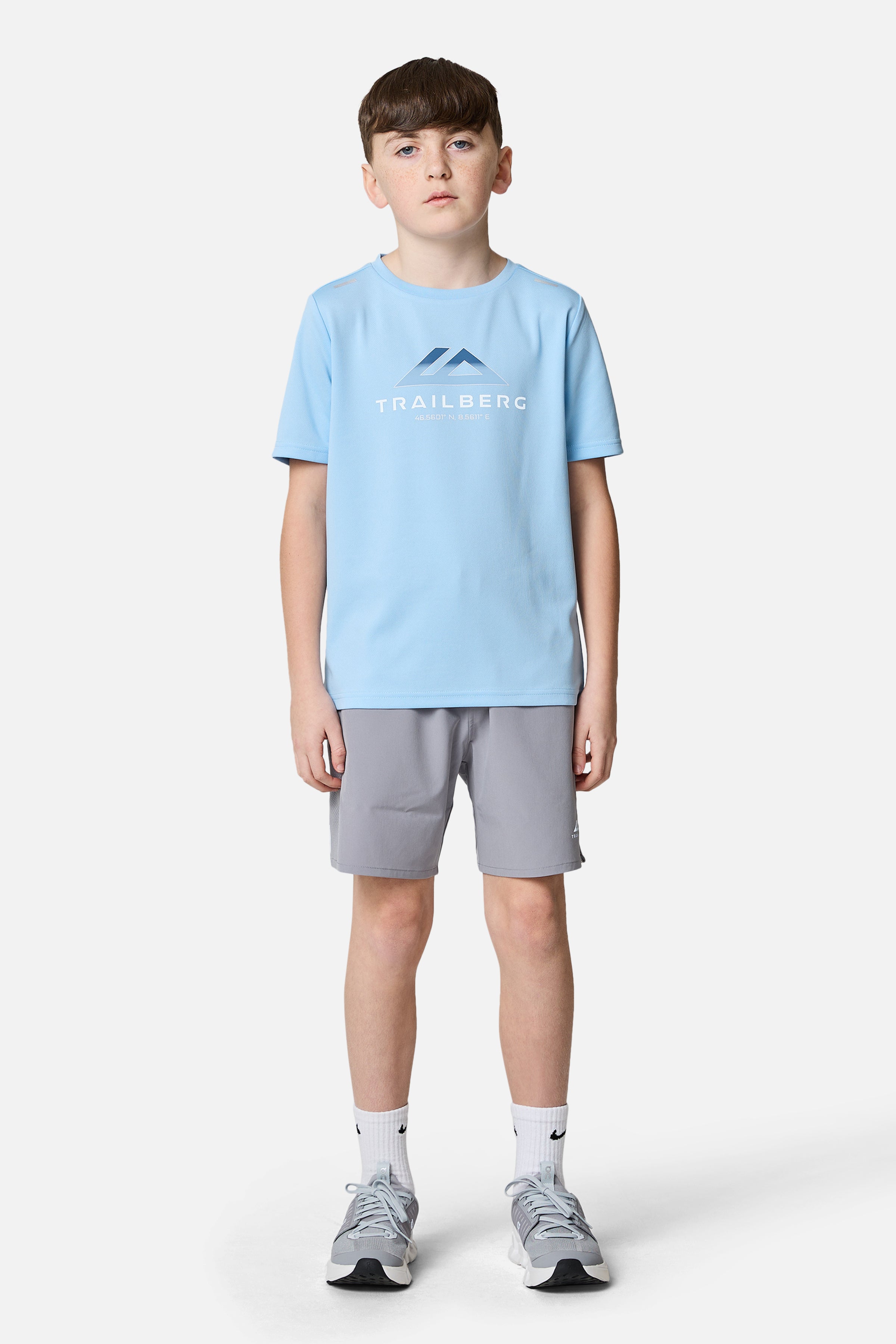 Boys Interval Tee - Dove Blue
