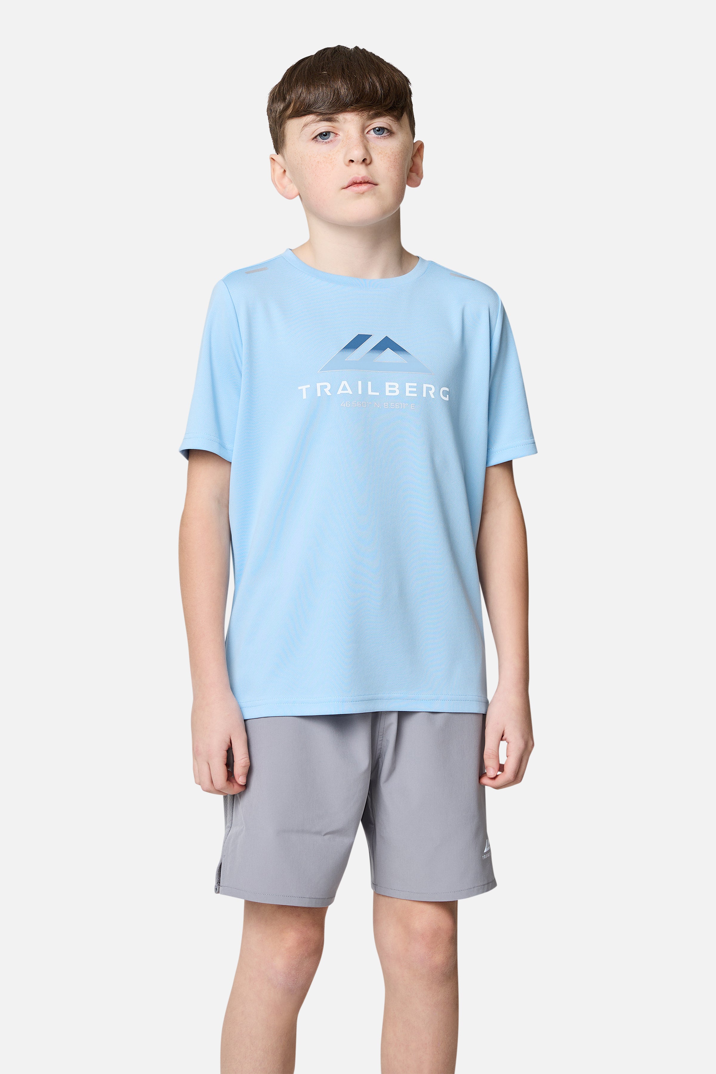 Boys Interval Tee - Dove Blue