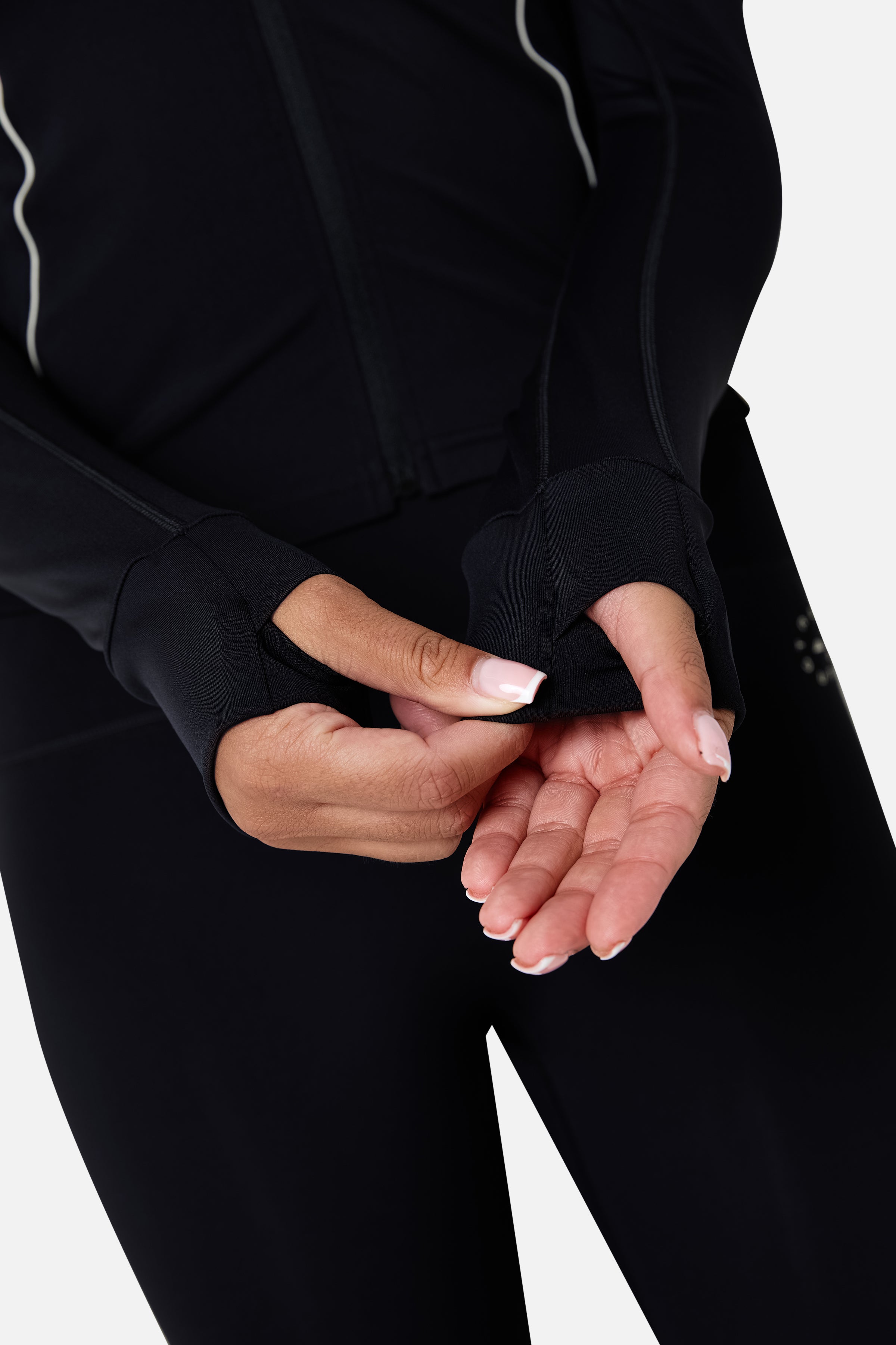 Womens Ignite Full Zip Track Jacket - Black/Candlelight White