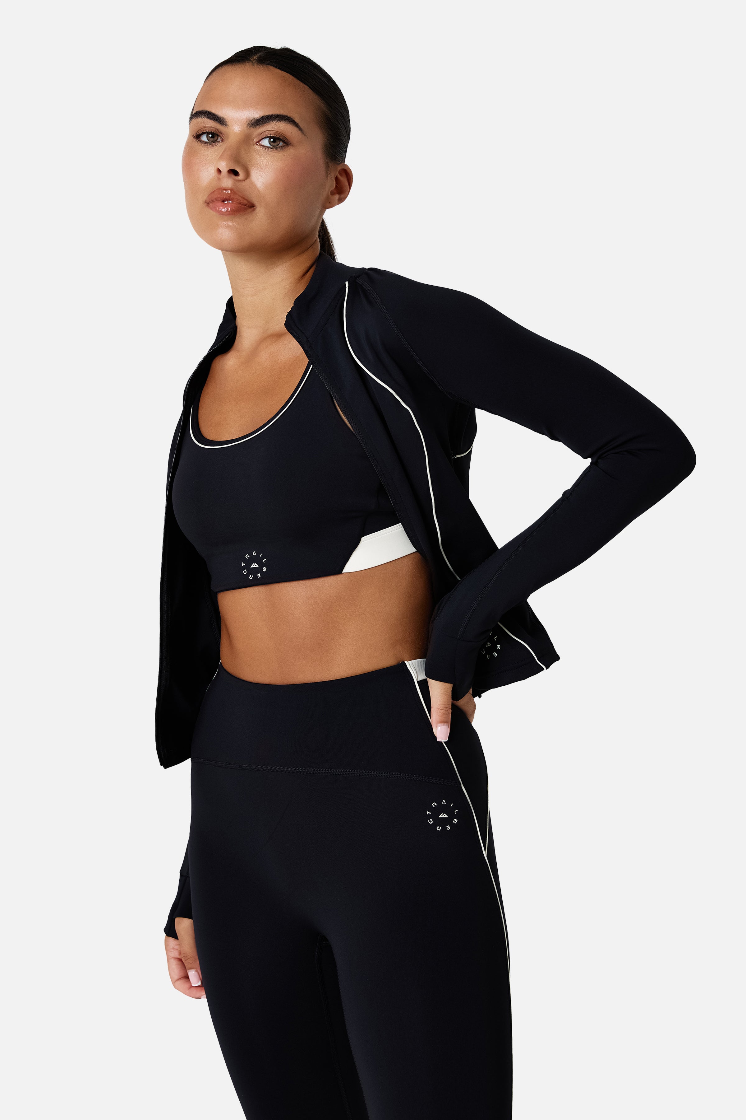 Womens Ignite Sports Bra - Black/Candlelight White