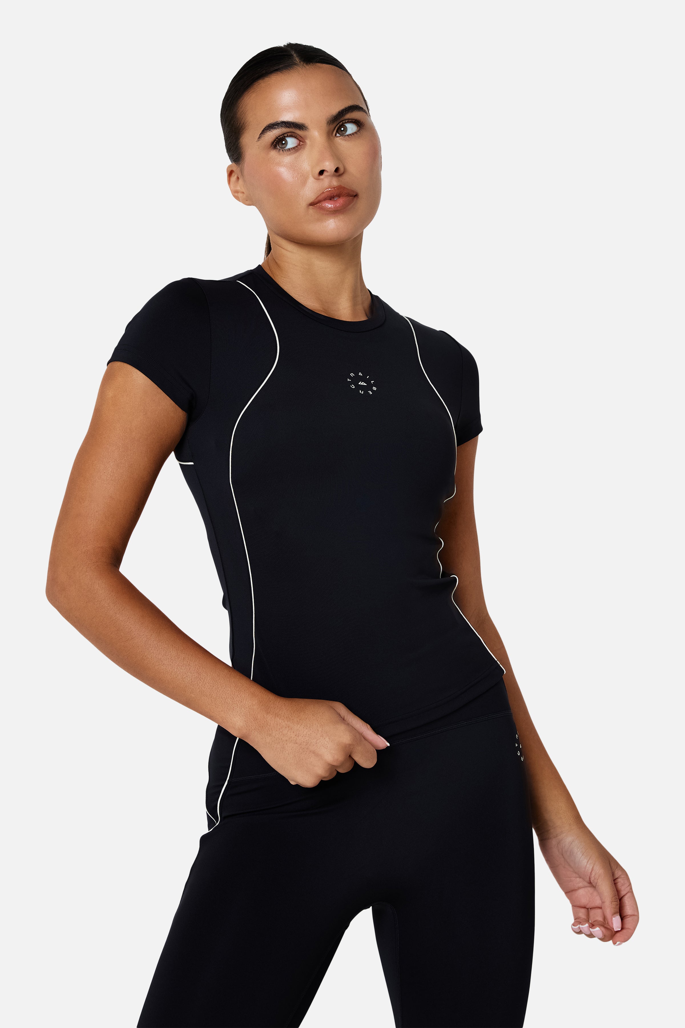 Womens Ignite Tee - Black/Candlelight White