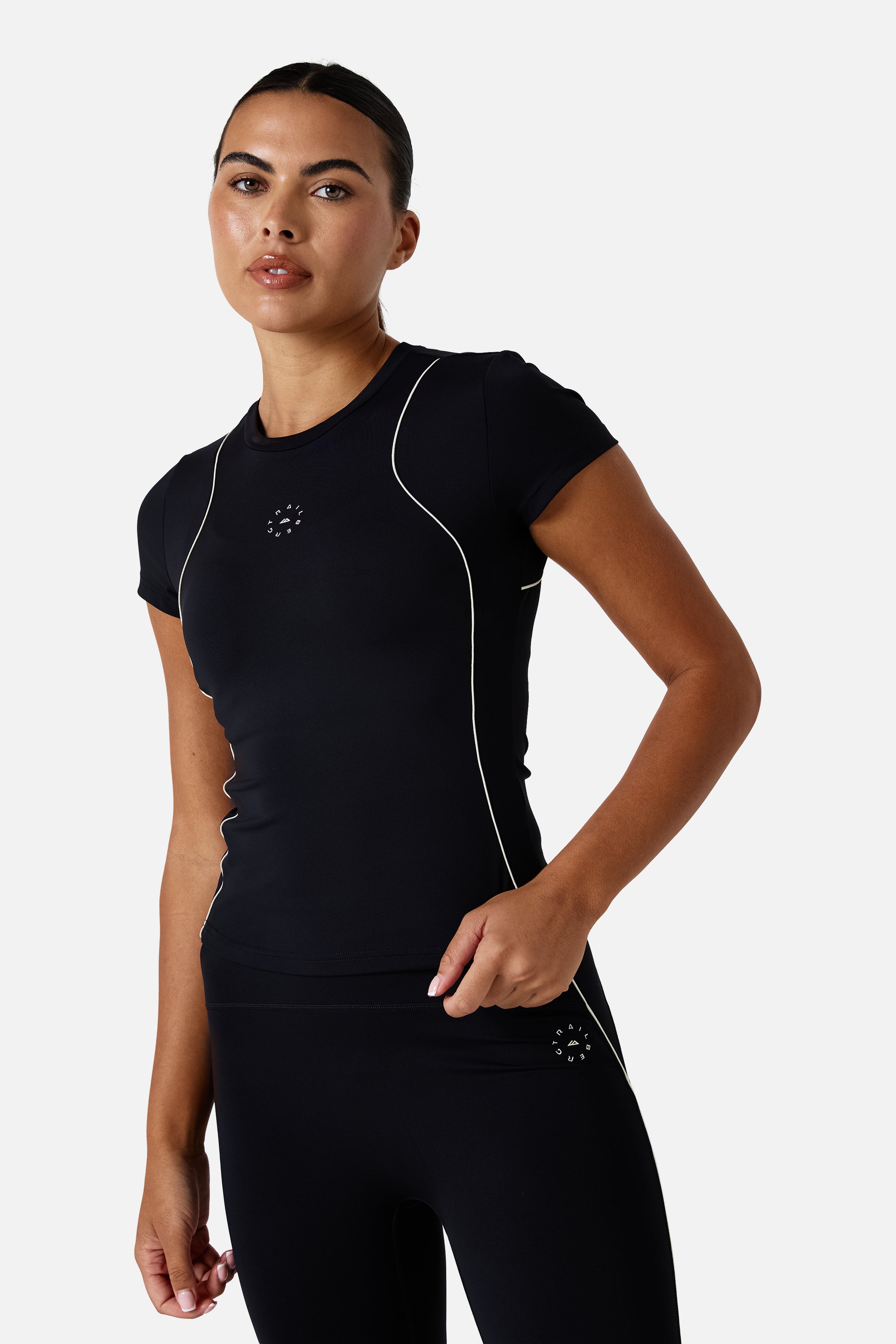 Womens Ignite Tee - Black/Candlelight White