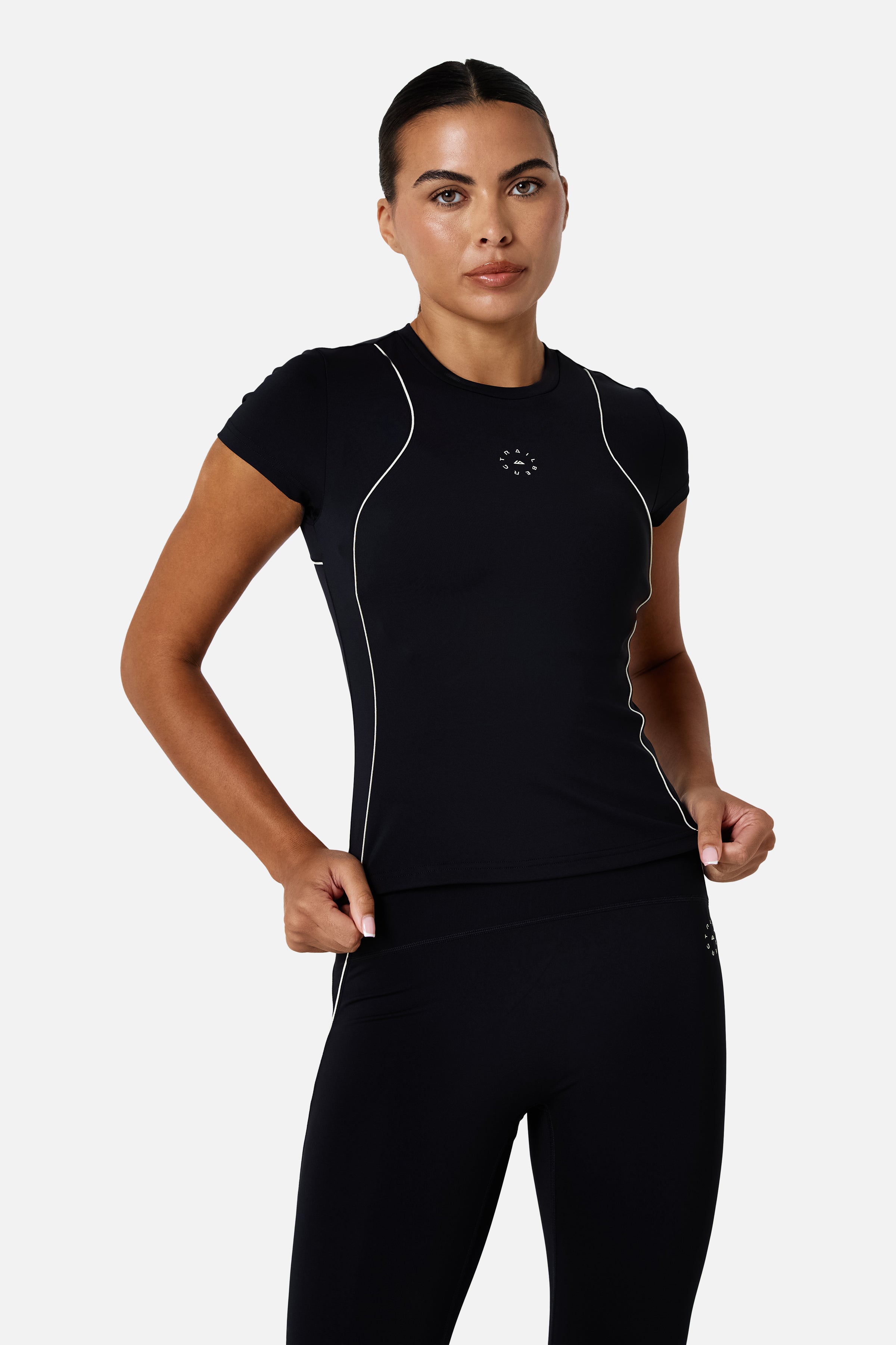Womens Ignite Tee - Black/Candlelight White