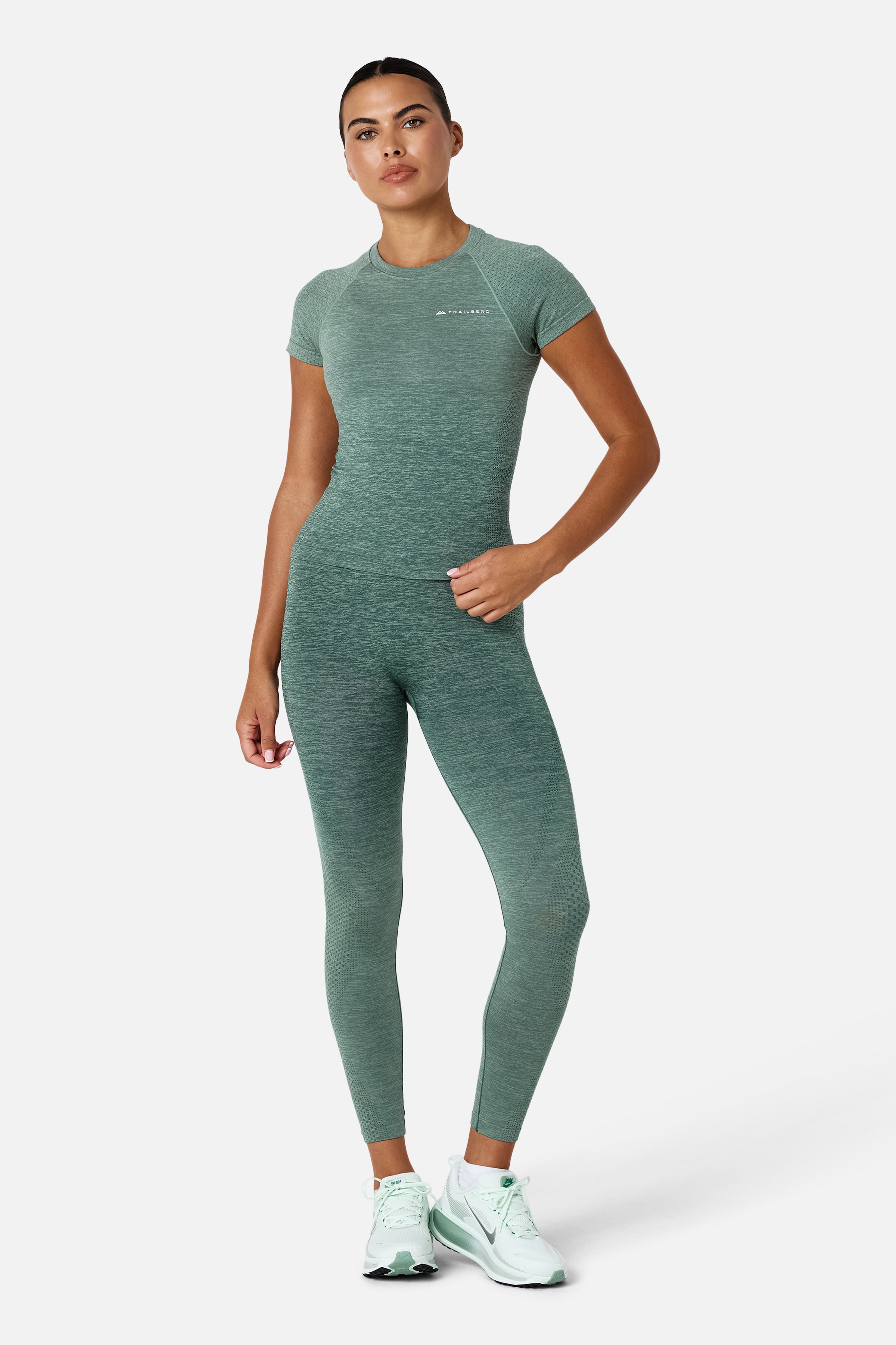 Womens Evocurve Seamless Tee - Aloe Frost
