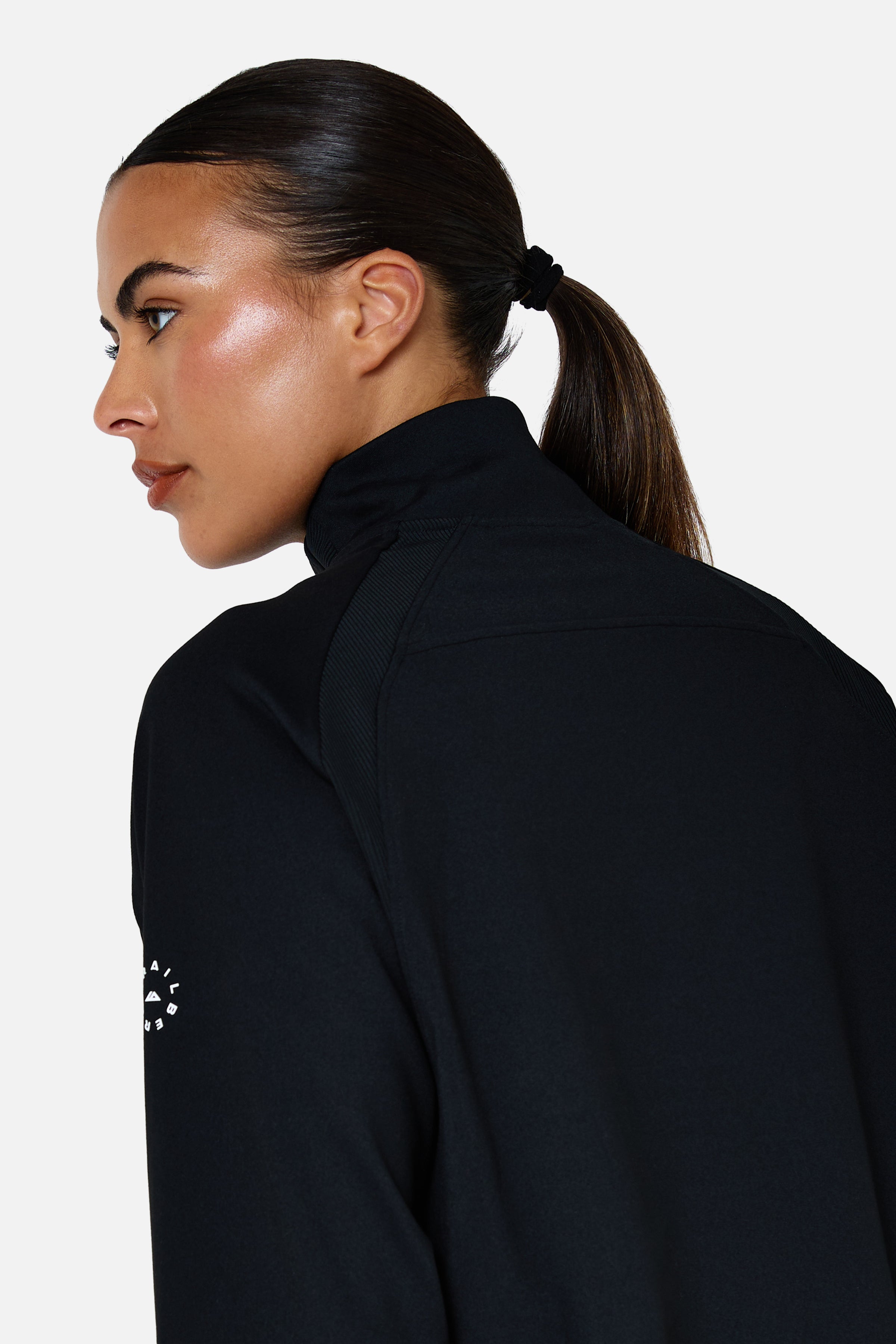 Womens Sculpt Core Oversized Track Jacket - Black