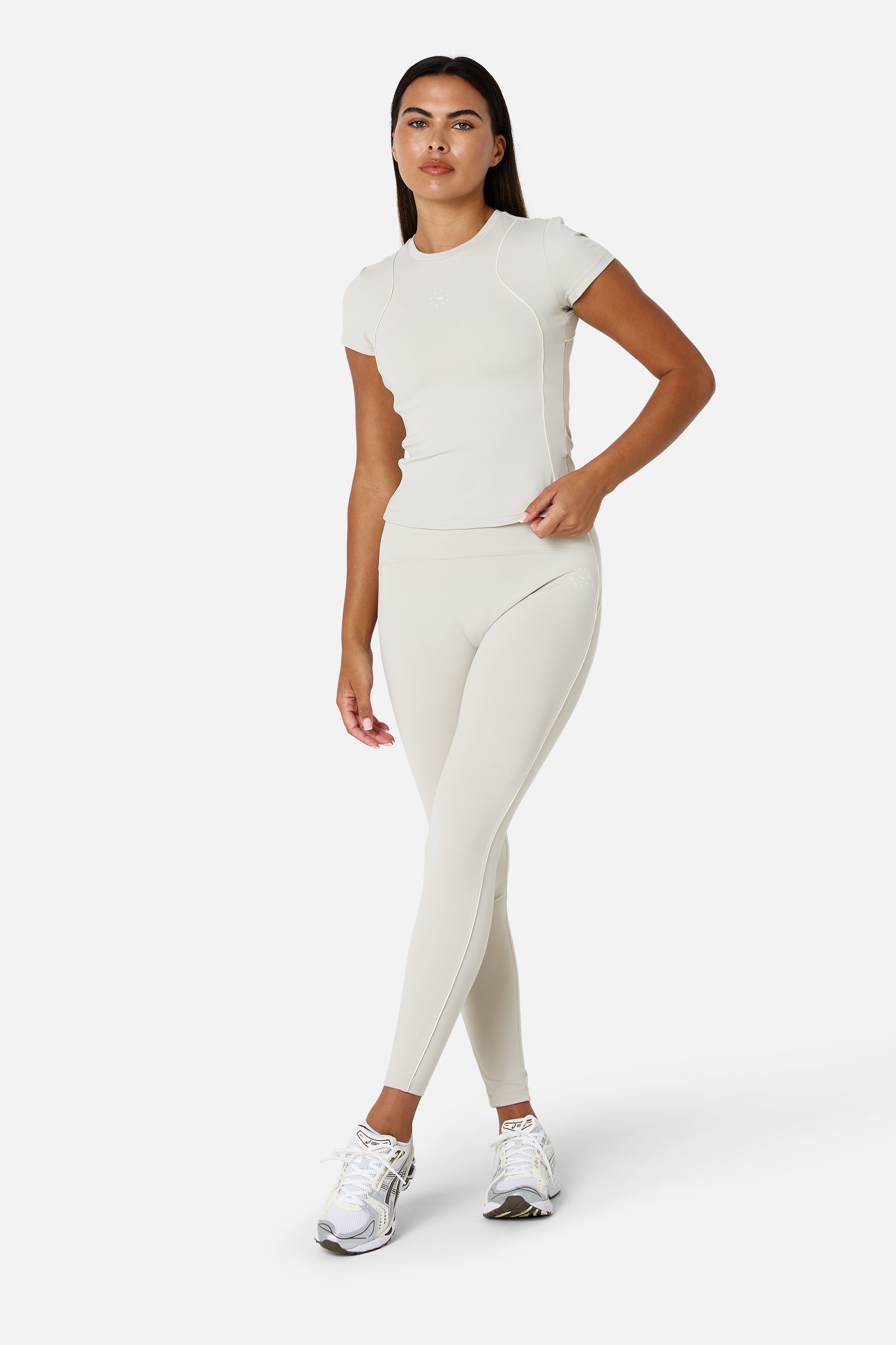 Womens Ignite Tee - Mercury Mist/Candlelight White