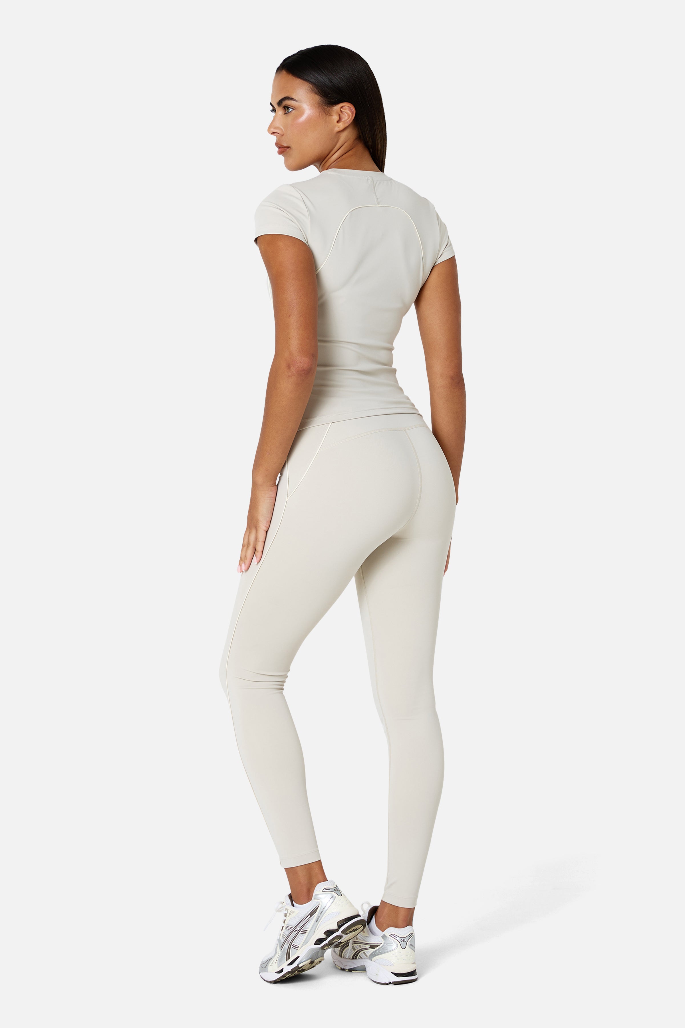 Womens Ignite Legging - Mercury Mist/Candlelight White