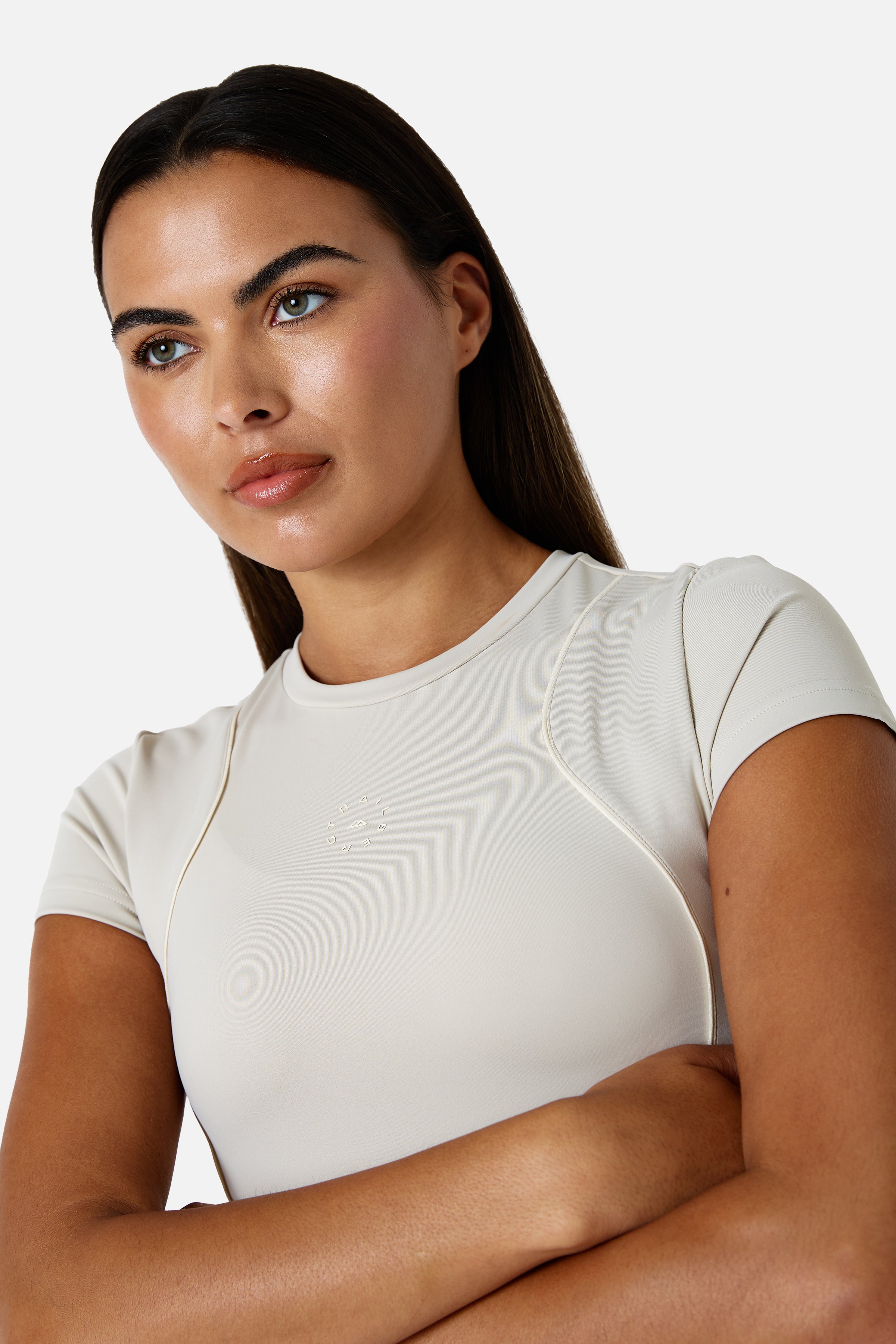 Womens Ignite Tee - Mercury Mist/Candlelight White