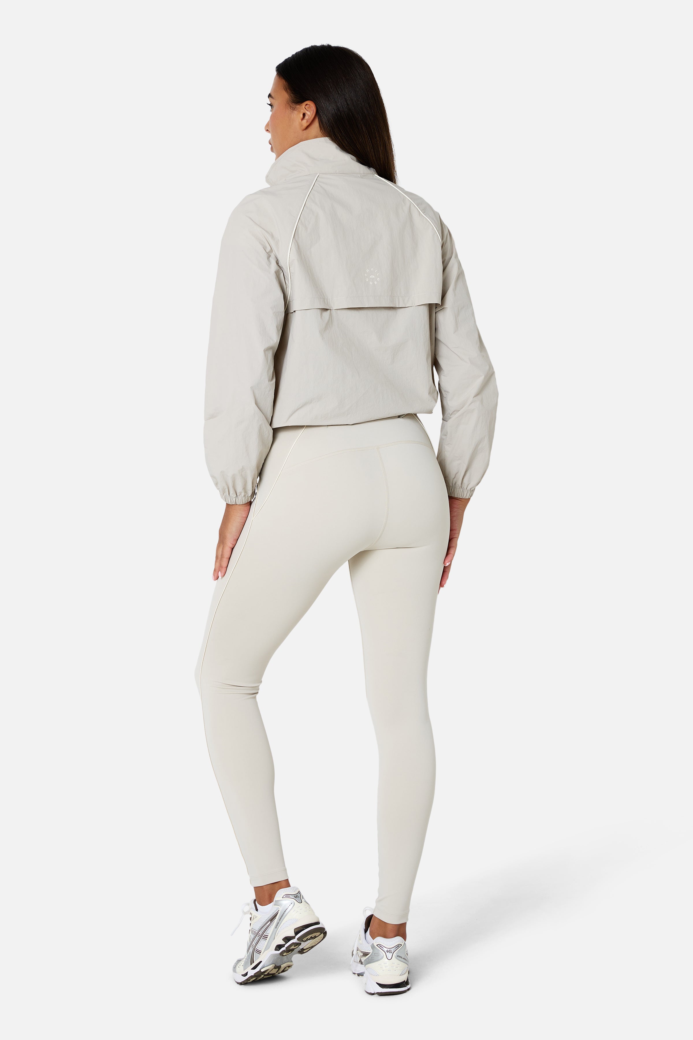 Womens Ignite Woven Track Jacket - Mercury Mist/Candlelight White