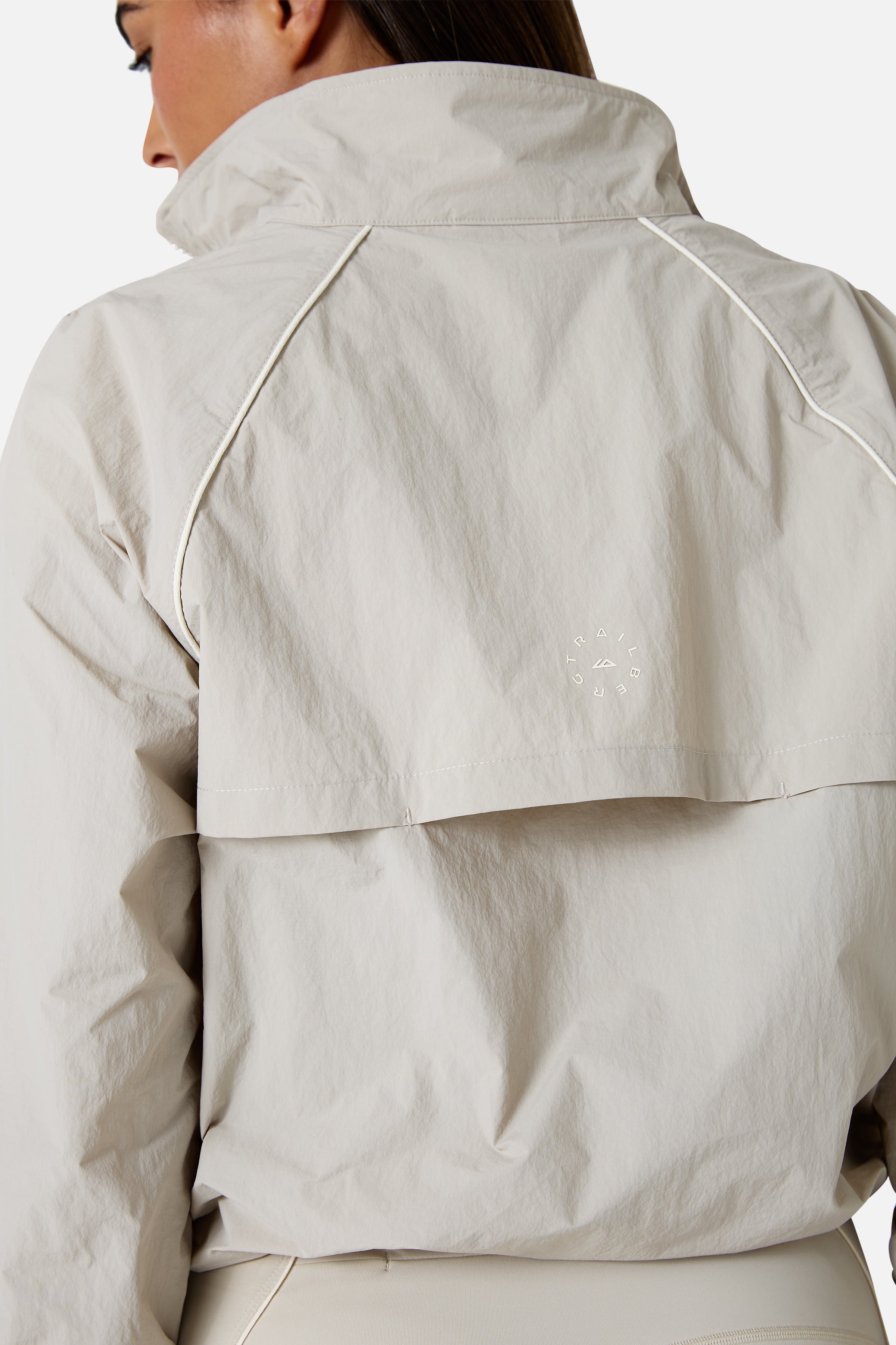 Womens Ignite Woven Track Jacket - Mercury Mist/Candlelight White