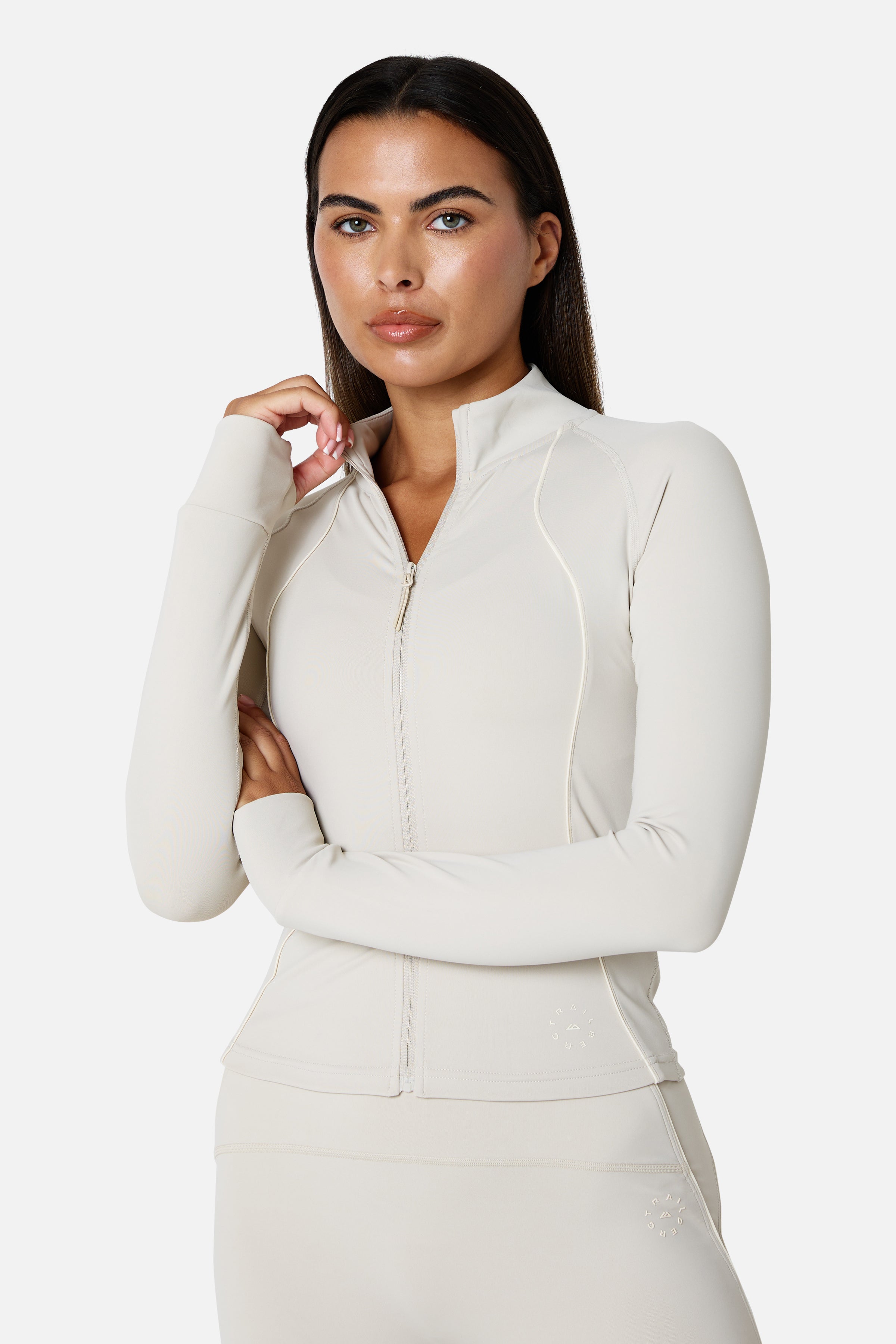 Womens Ignite Jacket Set - Mercury Mist/Candlelight White