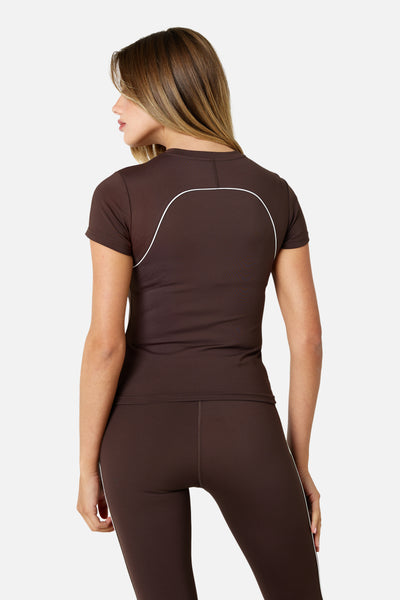 Womens Ignite Tee - Bitter Chocolate/Lunar Silk