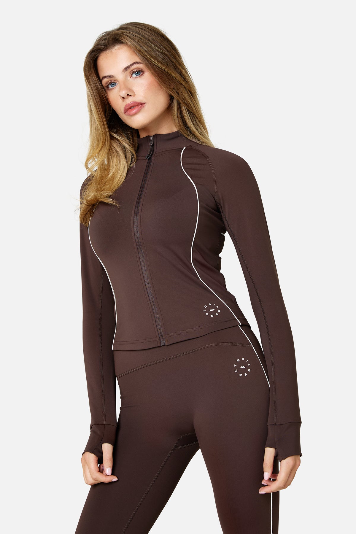 Womens Ignite Full Zip Track Jacket - Bitter Chocolate
