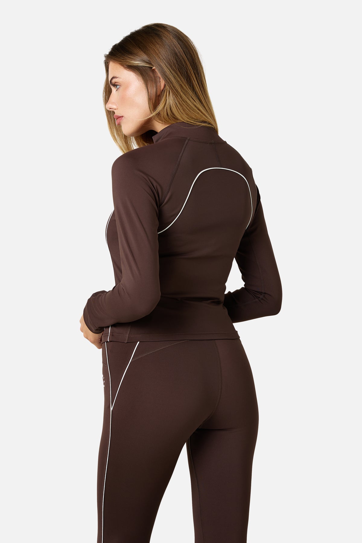 Womens Ignite Full Zip Track Jacket - Bitter Chocolate
