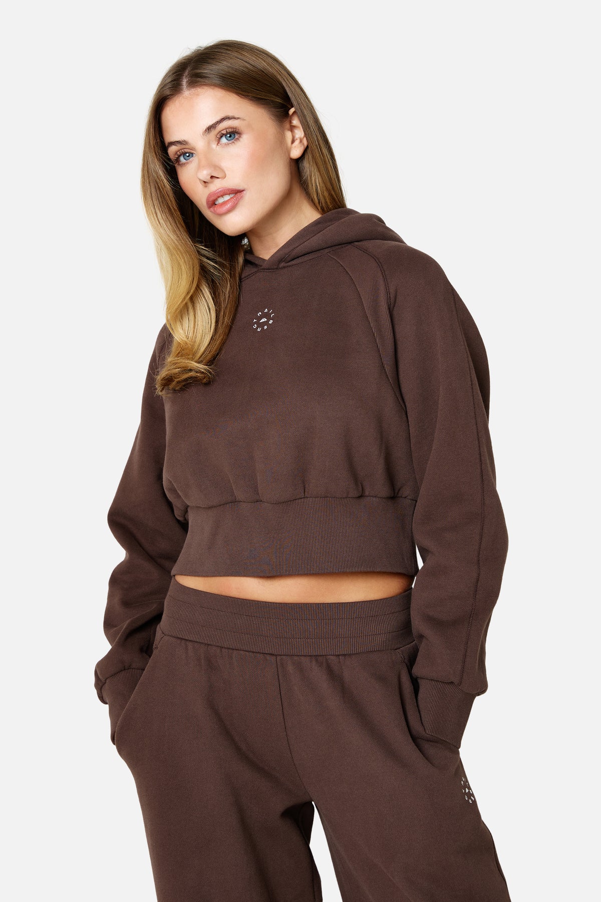 Womens Sculpt Fleece Tracksuit - Bitter Chocolate